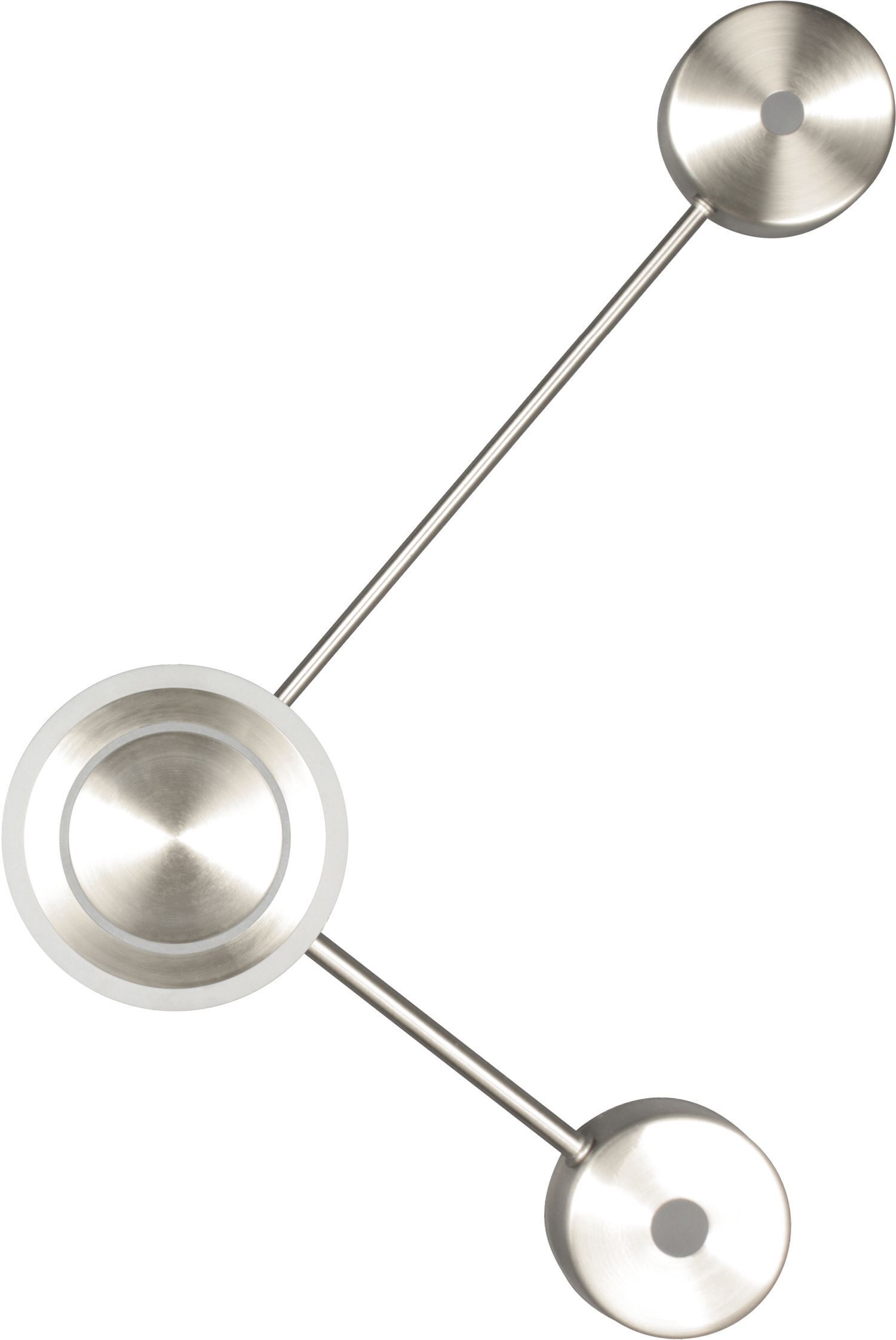 Applique LED aluminium dimmable H:44 cm 3000 K argent