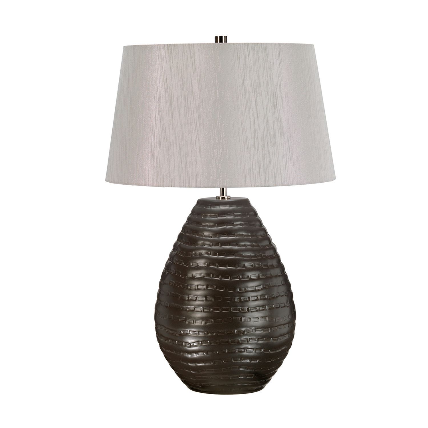 Lampe de table argentée en céramique 66cm Classique BRUNI