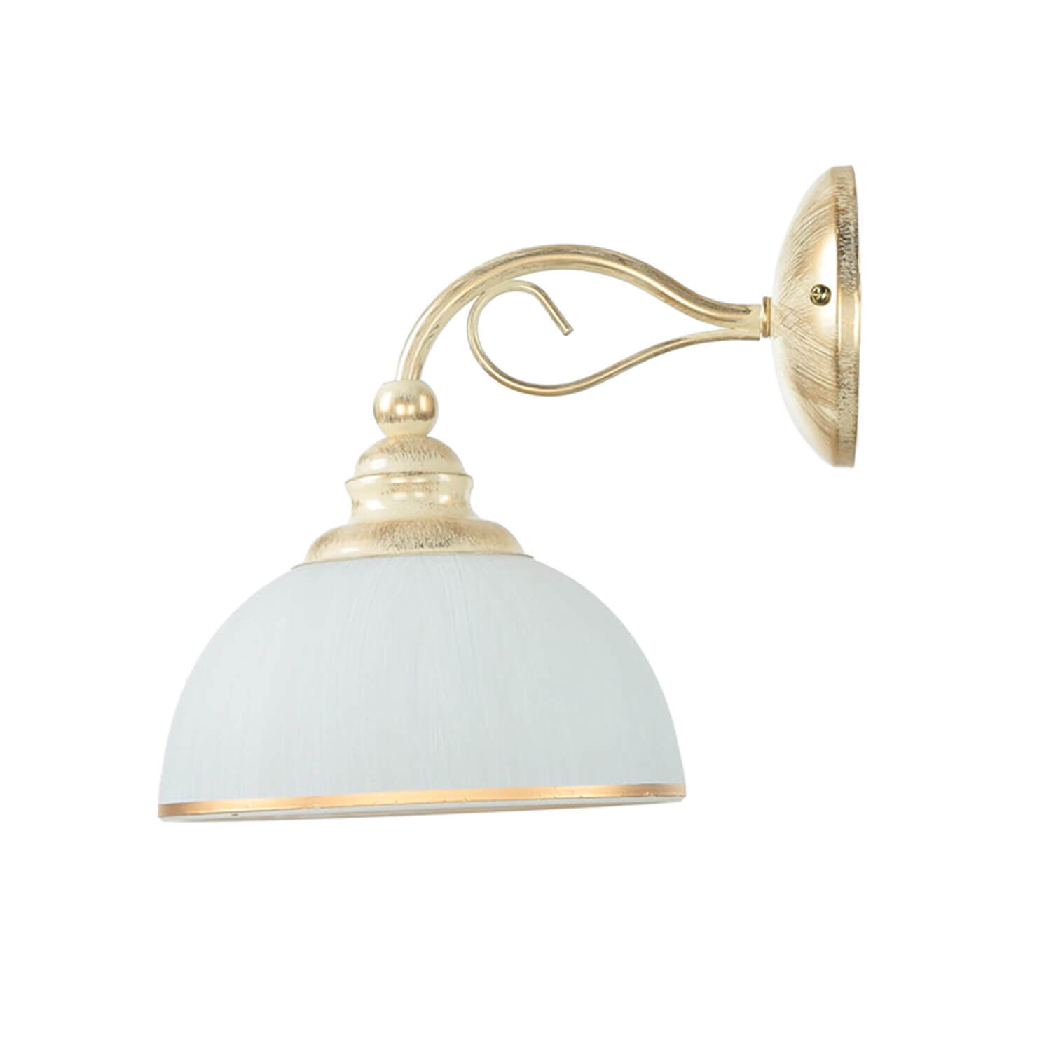 Wandleuchte Jugendstil in Weiß Gold Wohnzimmer Flur Lampe, Leuchte, Lampenschirm