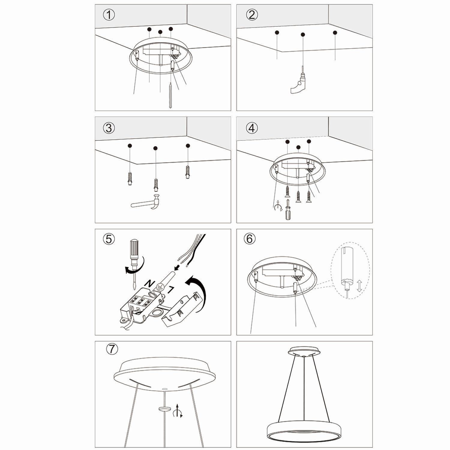 Blendarme LED suspension en or blanc Ø48 cm rond