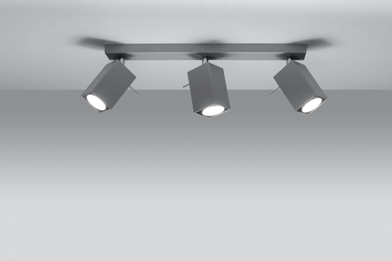 Projecteur de plafond Gris Acier L:45cm carré 3x GU10 FALERIA