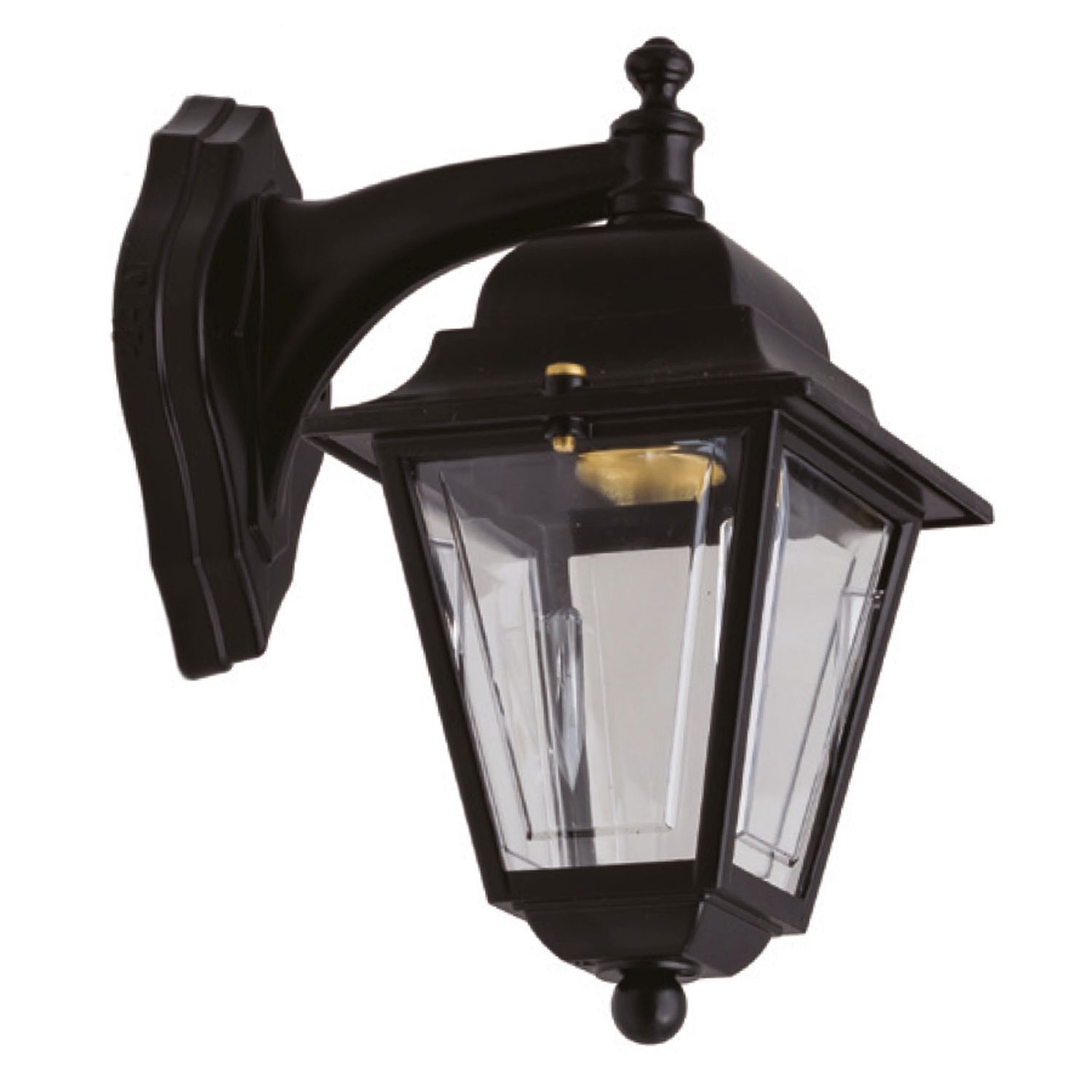 Lampe d'extérieur Noir Rustique Laiton véritable 26 cm de haut IP43