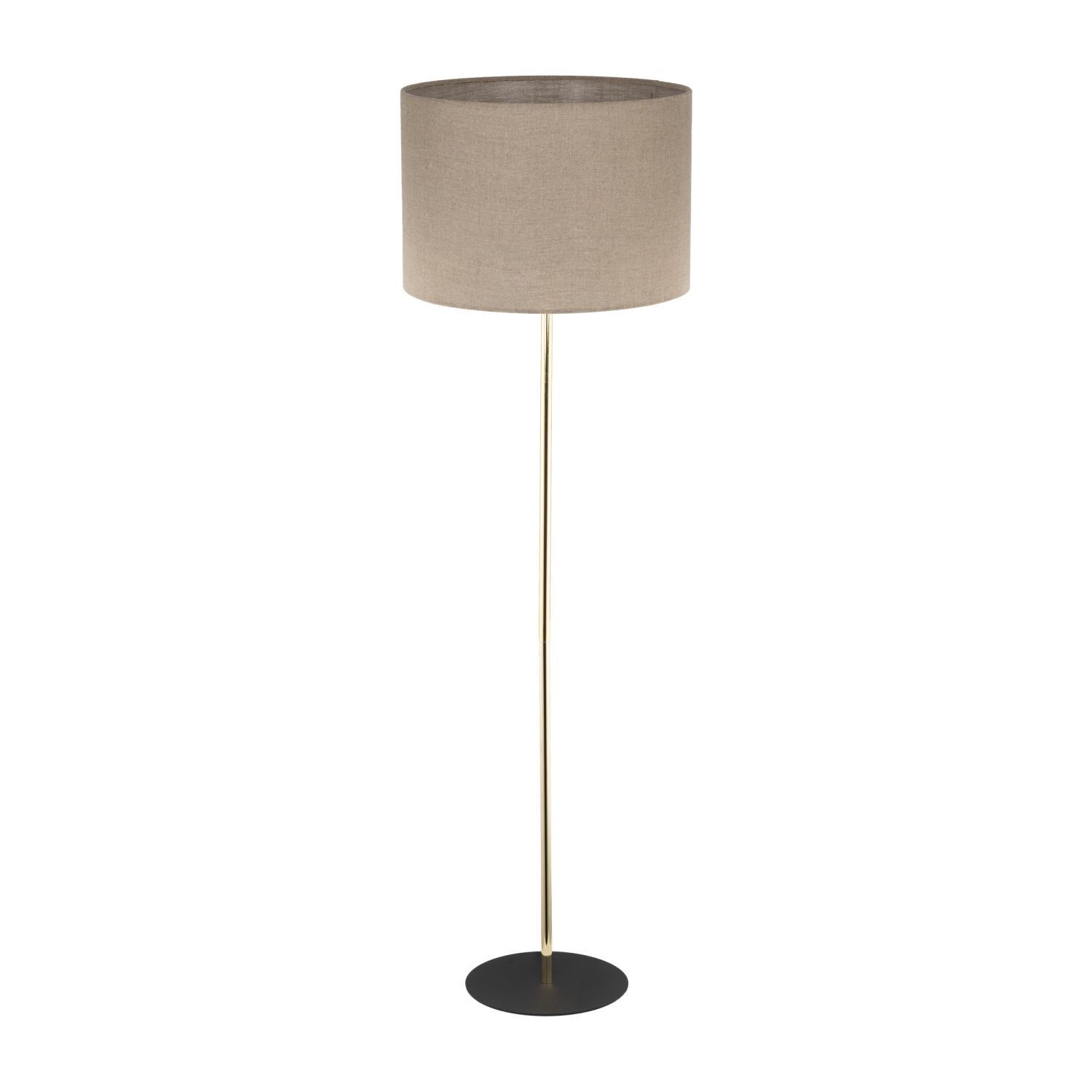 Lampadaire petit 160 cm métal tissu E27 en or brun Lampe, Lampenschirm
