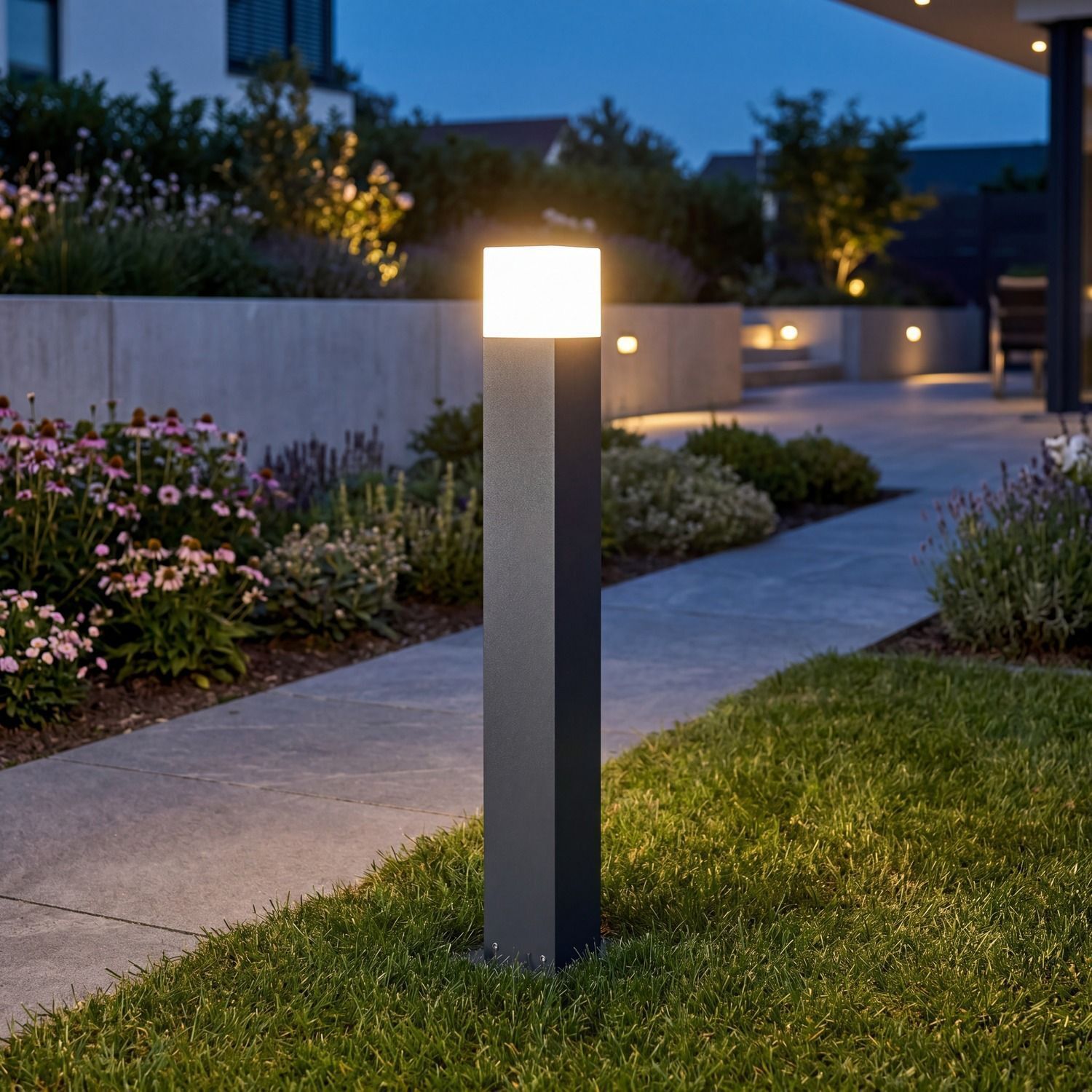 aussen-stehleuchte-wegeleuchte-awerne-1-flammig-anthrazit-modern-83cm-1 Lichtpfosten, Außenleuchte, Standleuchte, Gartenbeleuchtung, LED
