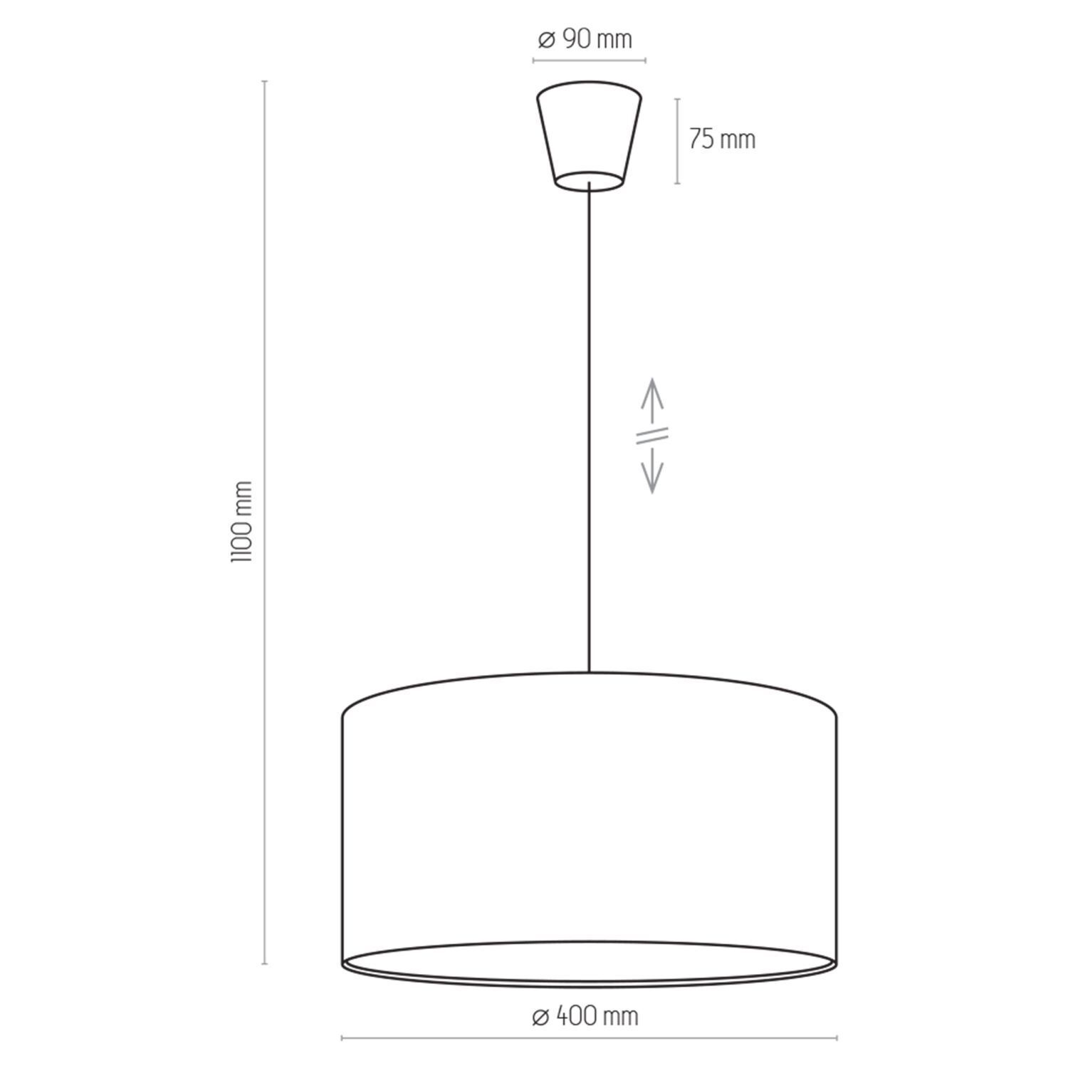 Lampe pour chambre d'enfant bleu clair blanc Ø 40 cm rond tissu