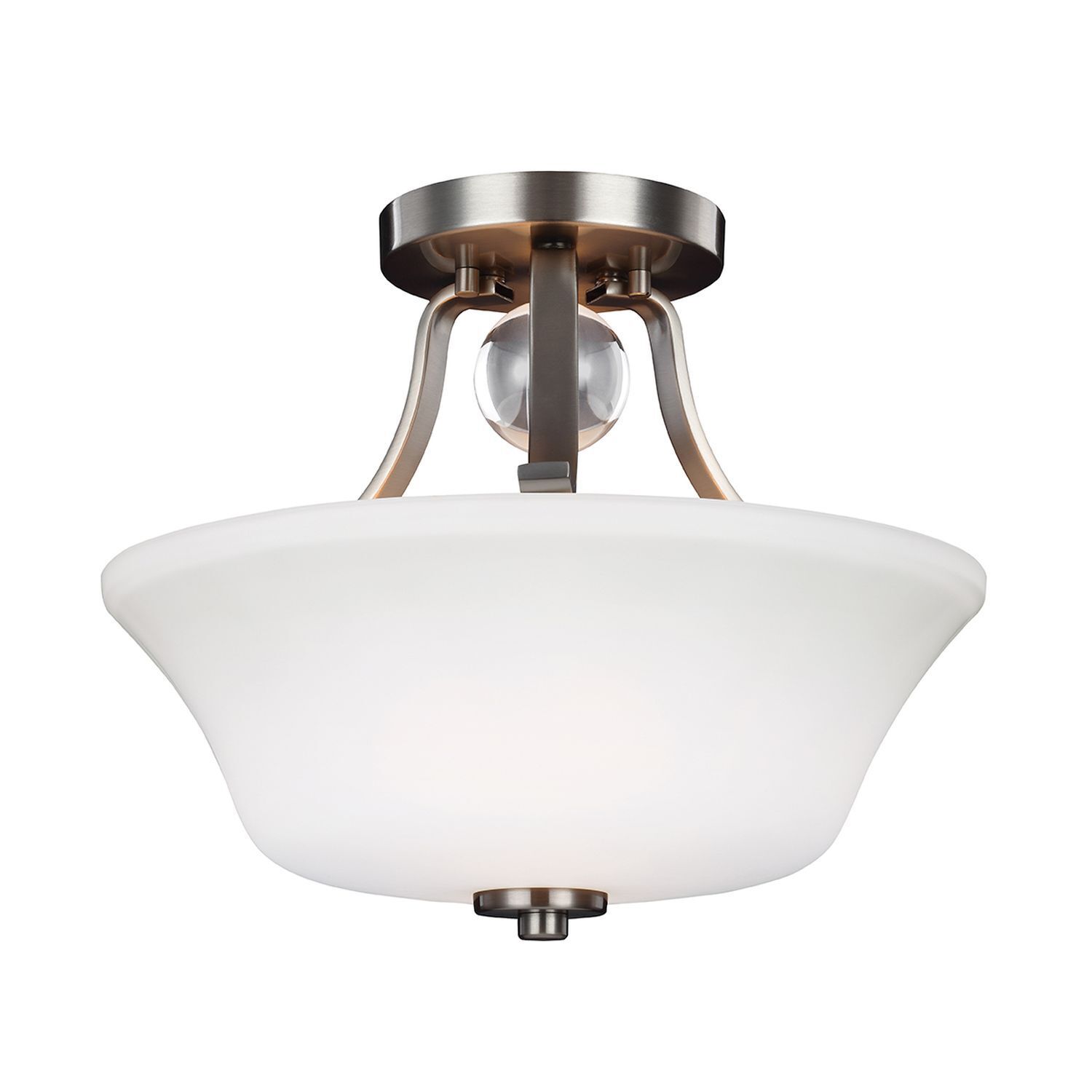 Plafonnier FLUIDA Nickel Ø35cm Lampe anti-éblouissement