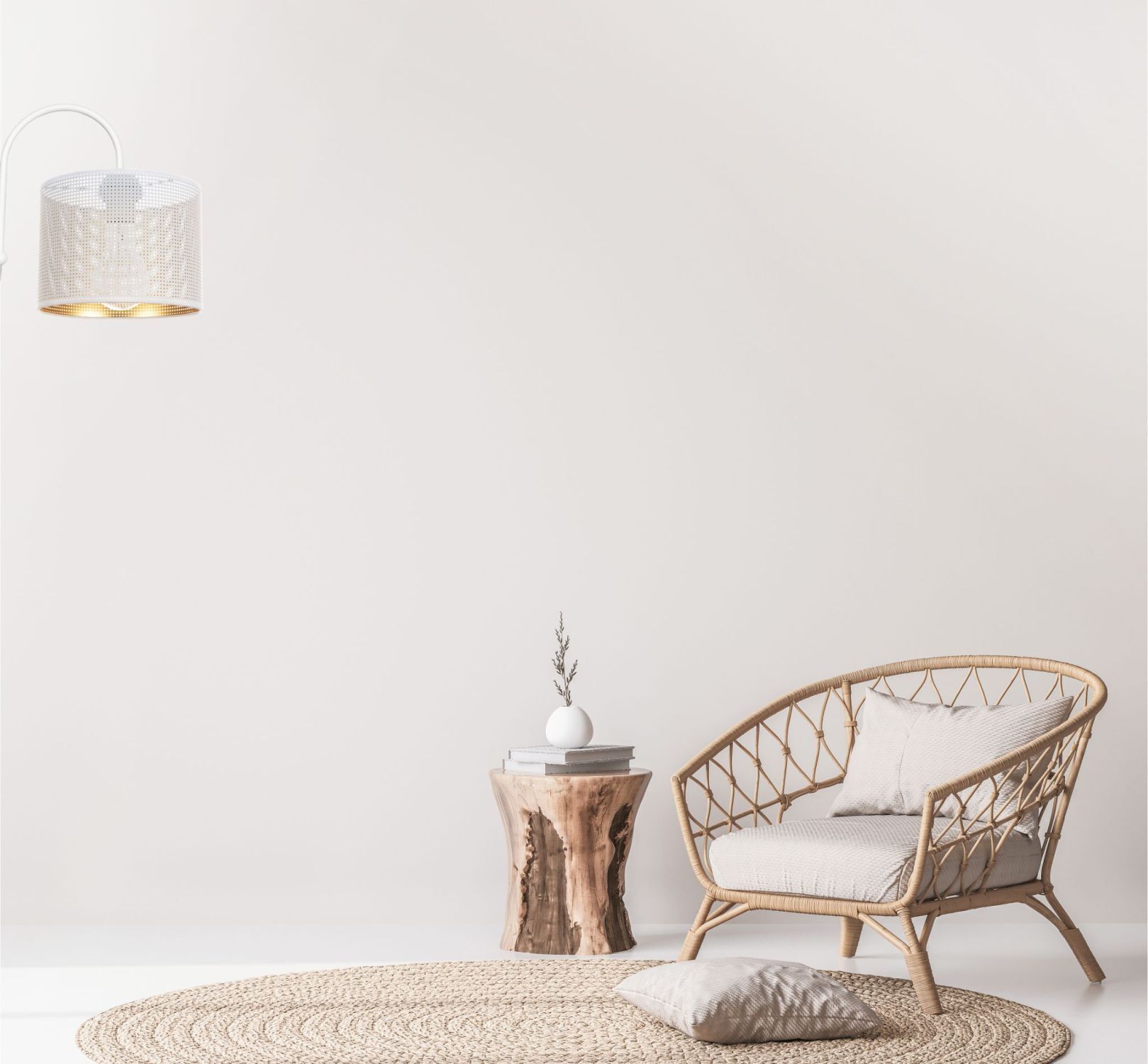 Applique murale en métal blanc doré E27 L:20 cm élégant Lampe, Dekoration für Zuhause