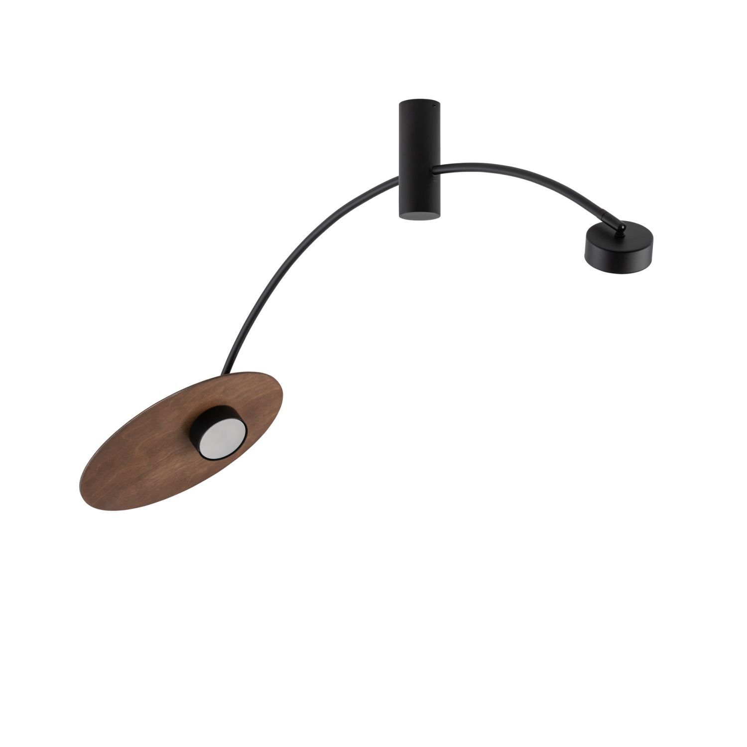 Plafonnier à 2 flammes GX53 noir bois L : 110 cm