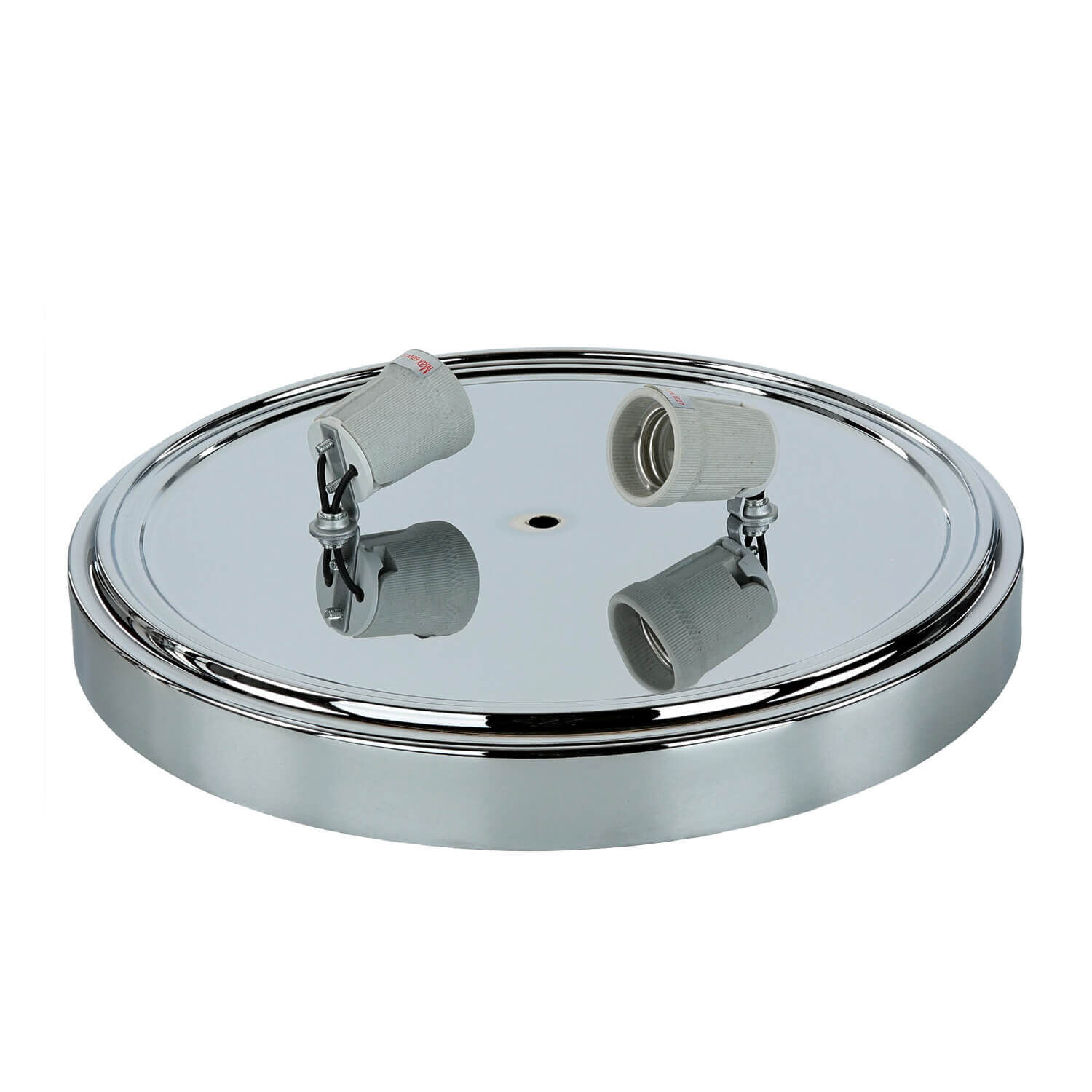 Deckenleuchte Weiß Chrom Metall Glas Jugendstil