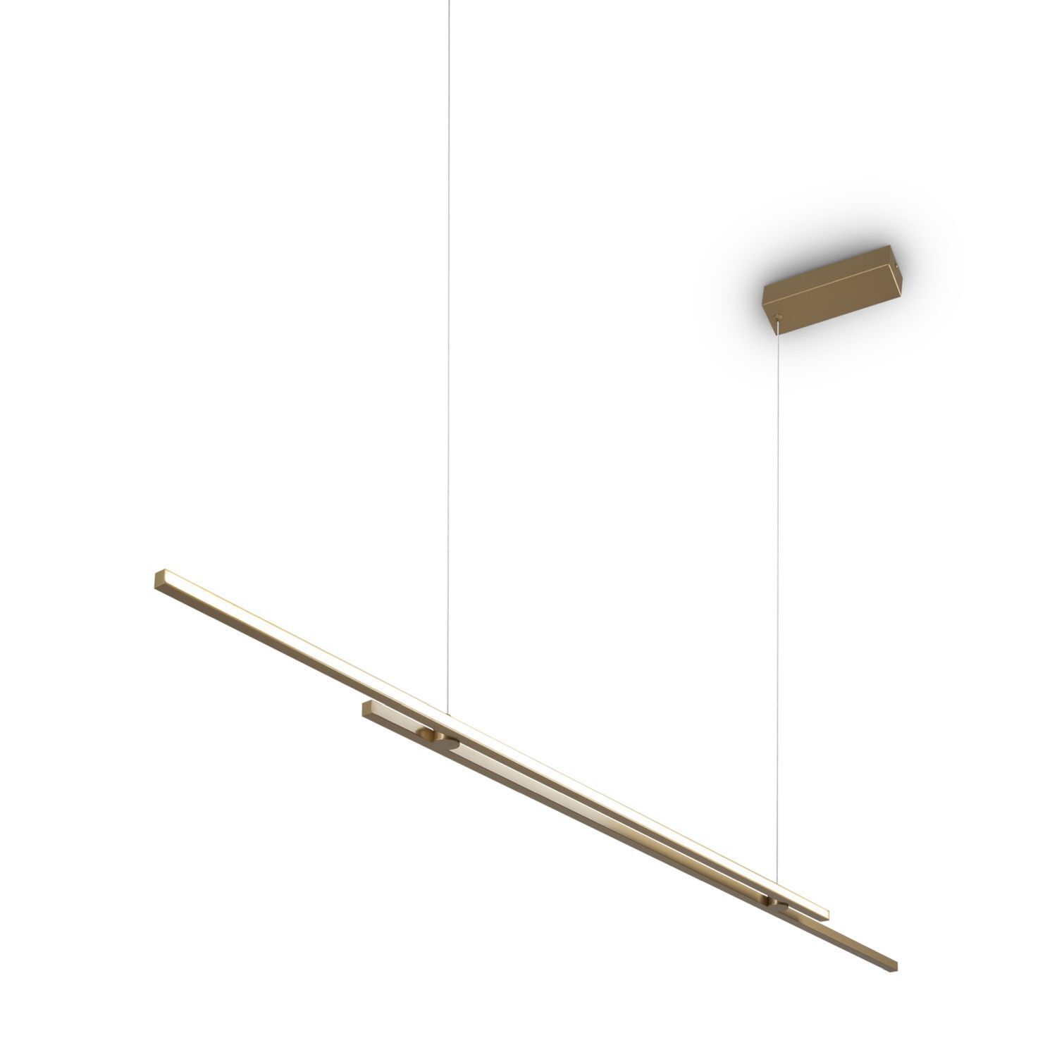 Suspension LED aluminium H : max. 305,5 cm en laiton