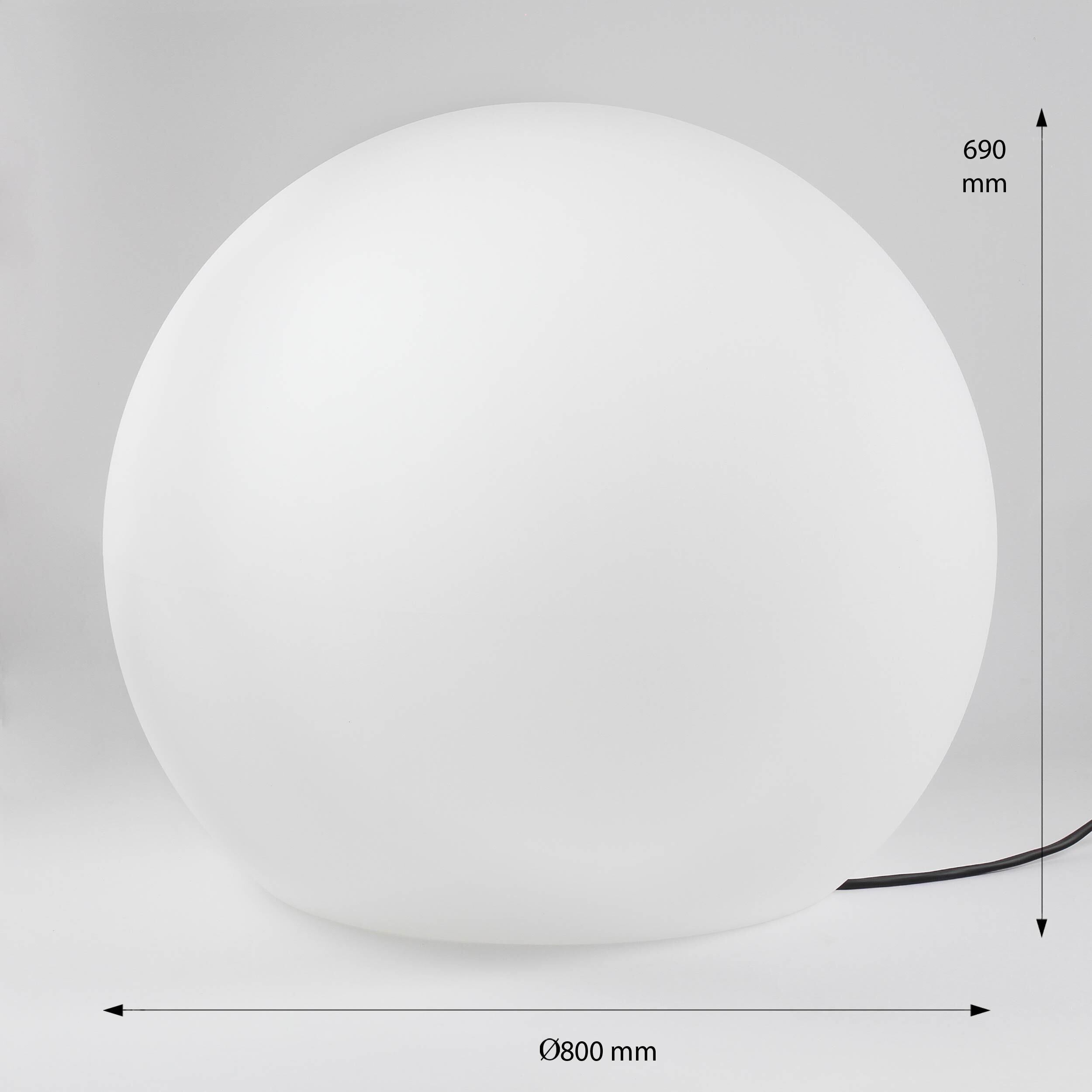 Lampe de jardin XXL en blanc Boule Abat-jour Ø80cm