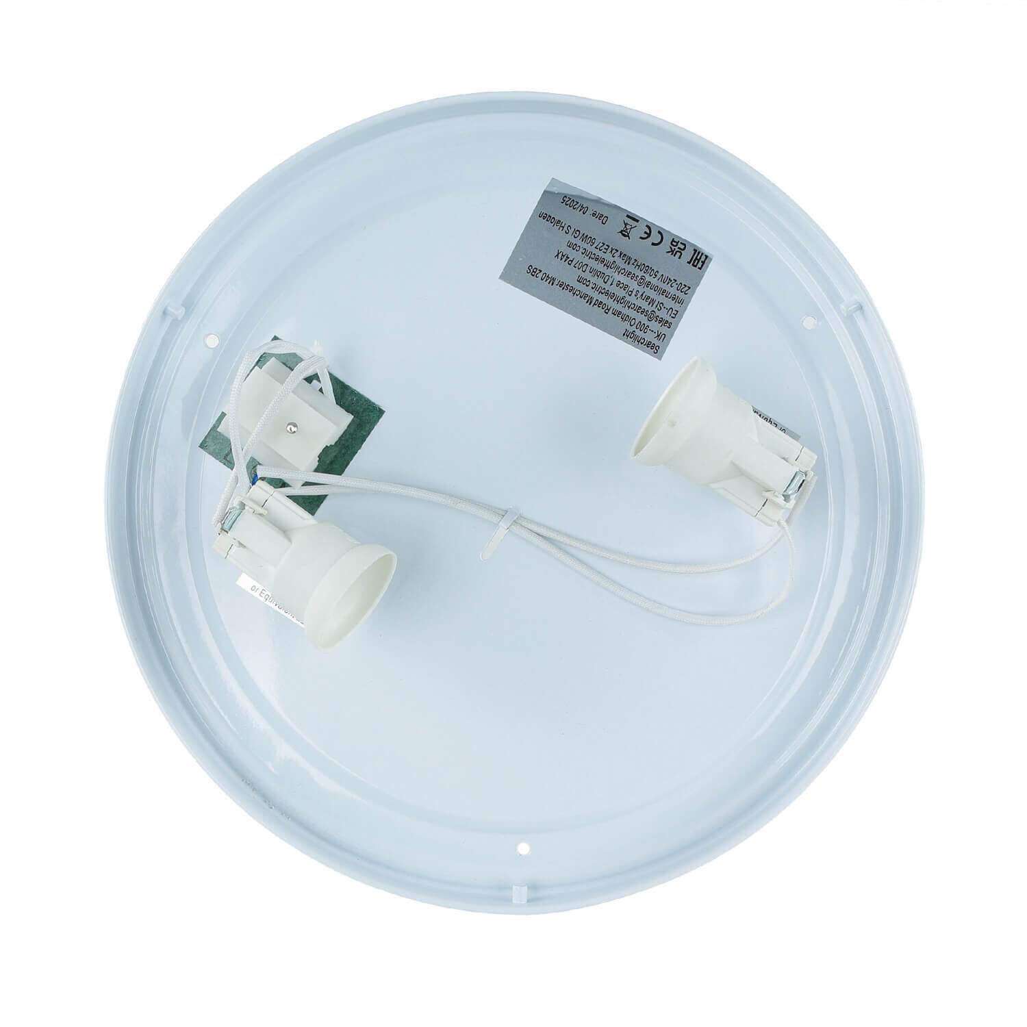 Plafonnier Tissu Velours rond Ø 38 cm H : 10 cm Rose 2x E27 Teller