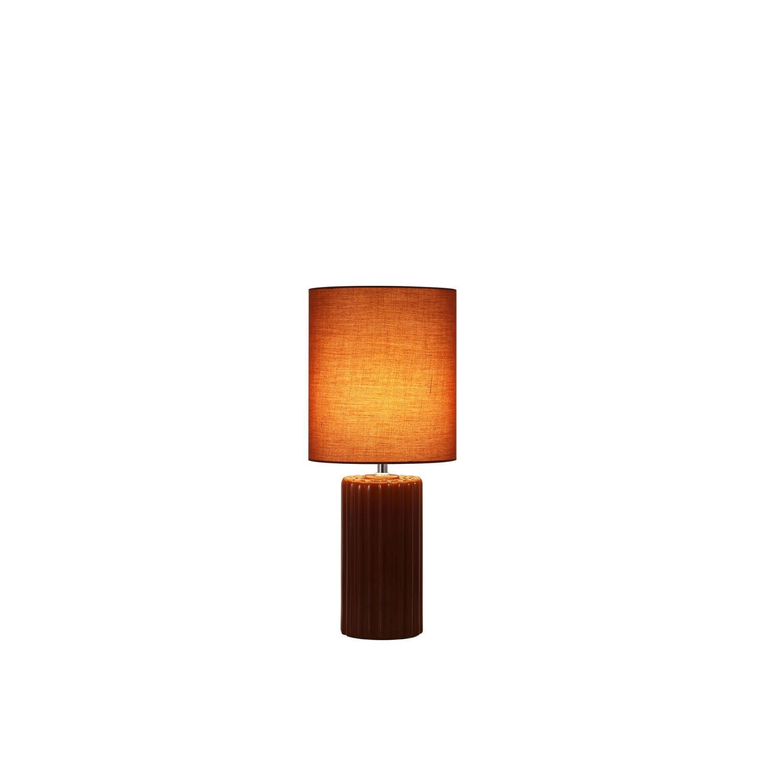 Tischlampe, Lampe, Birnenform, Keramik, orange