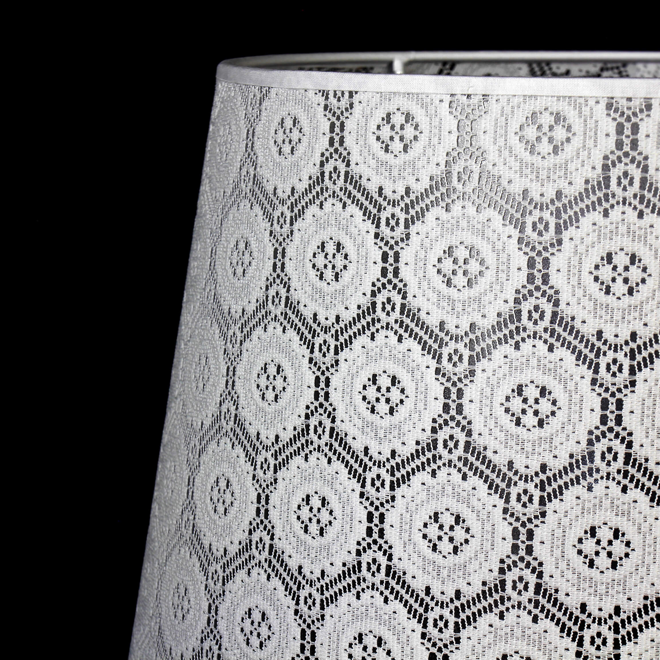 Abat-jour Lampadaire Blanc Dentelle Textile E27 Lampe, Lampenschirm