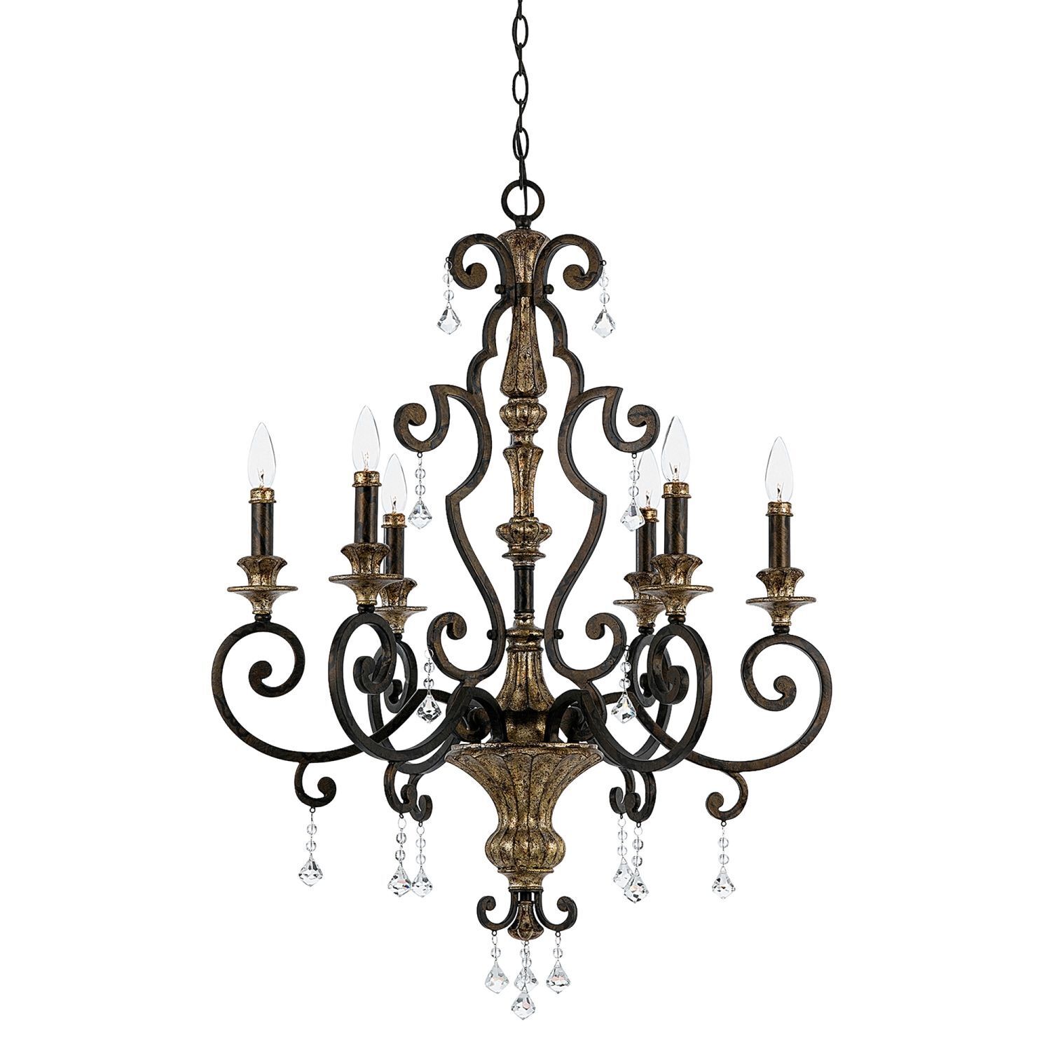 Lustre GOTICA 4 Bronze 6xE14 Rustique Lampe