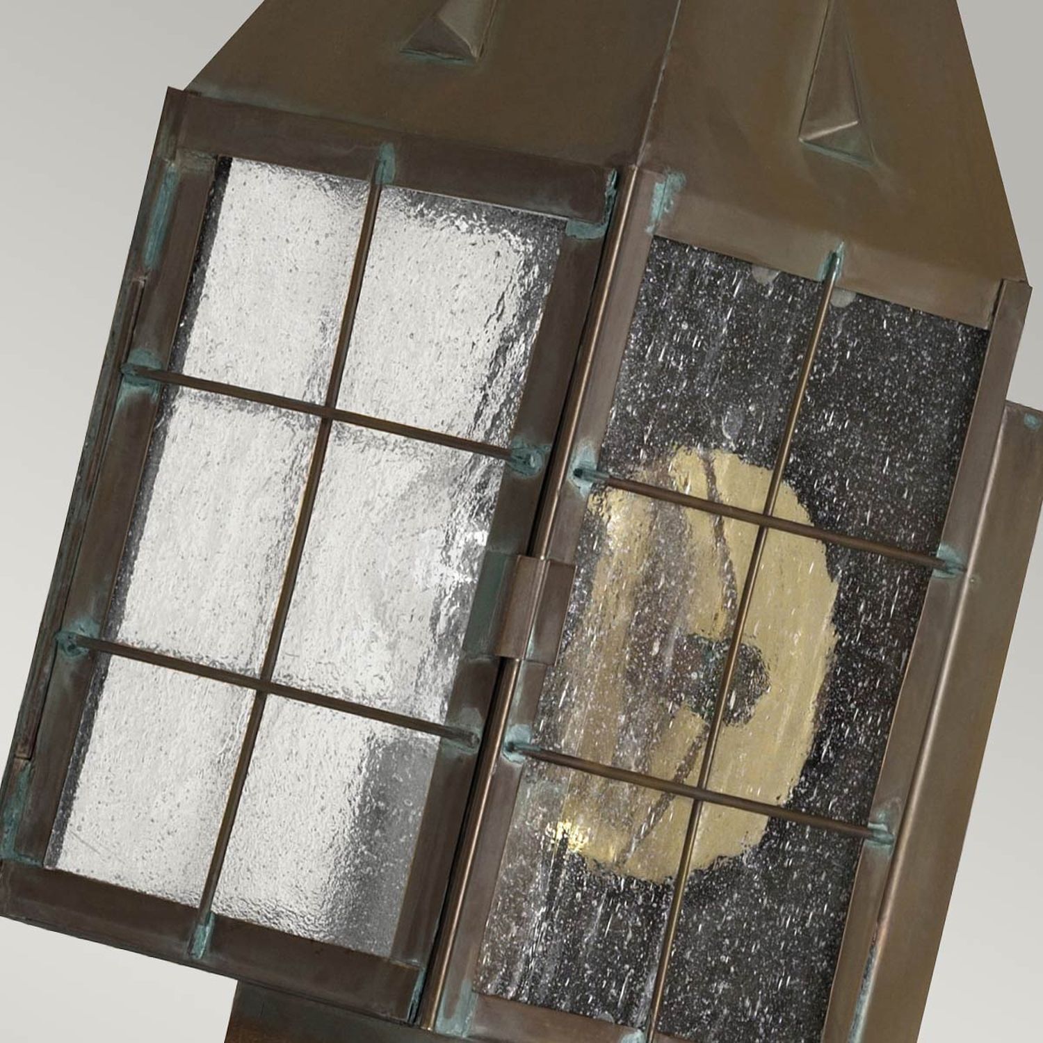 Lampe d'extérieur murale en laiton verre E27 IP44 34,2 cm de haut
