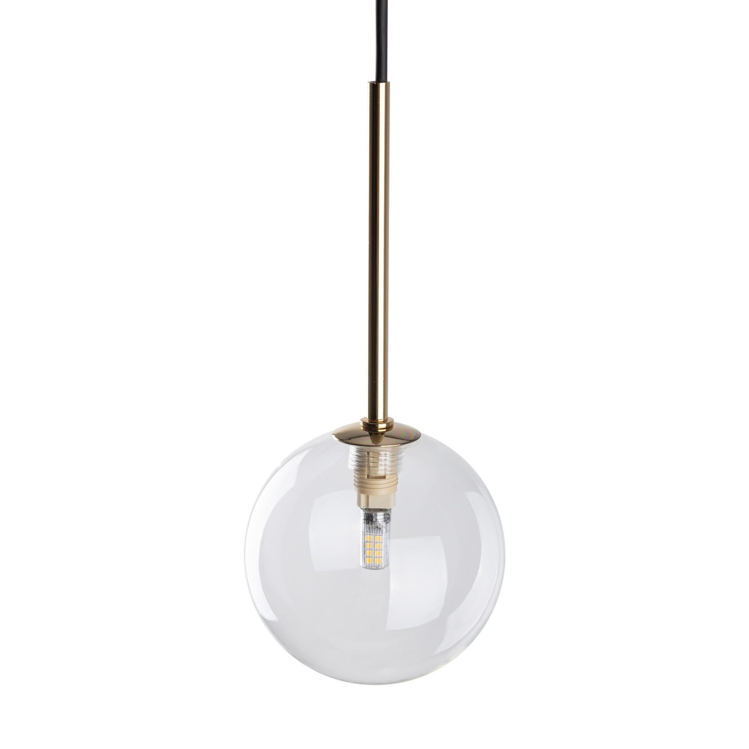 Suspension verre sphère Ø 12 cm étroit réglable en hauteur