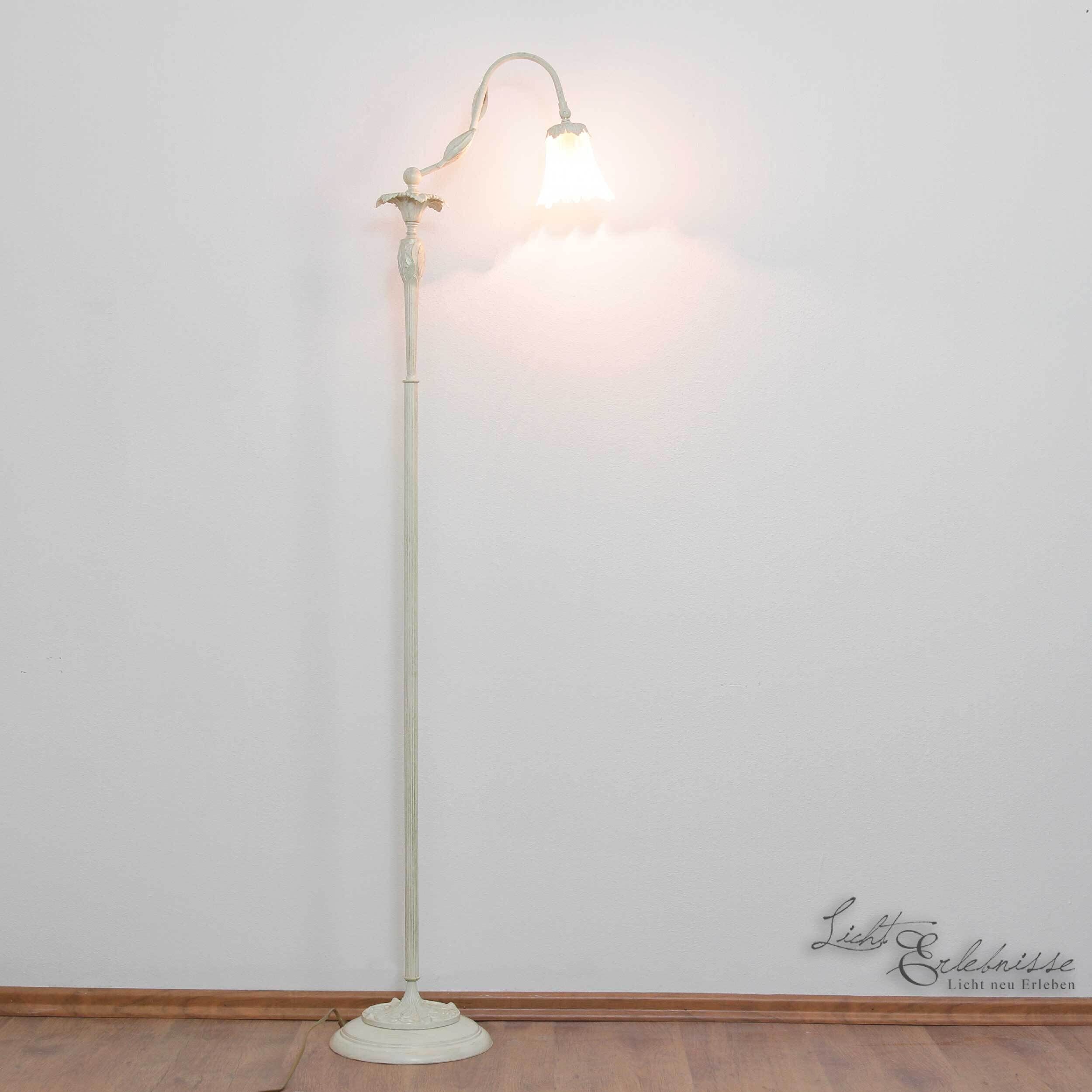 Premium Lampe sur pied Shabby blanc