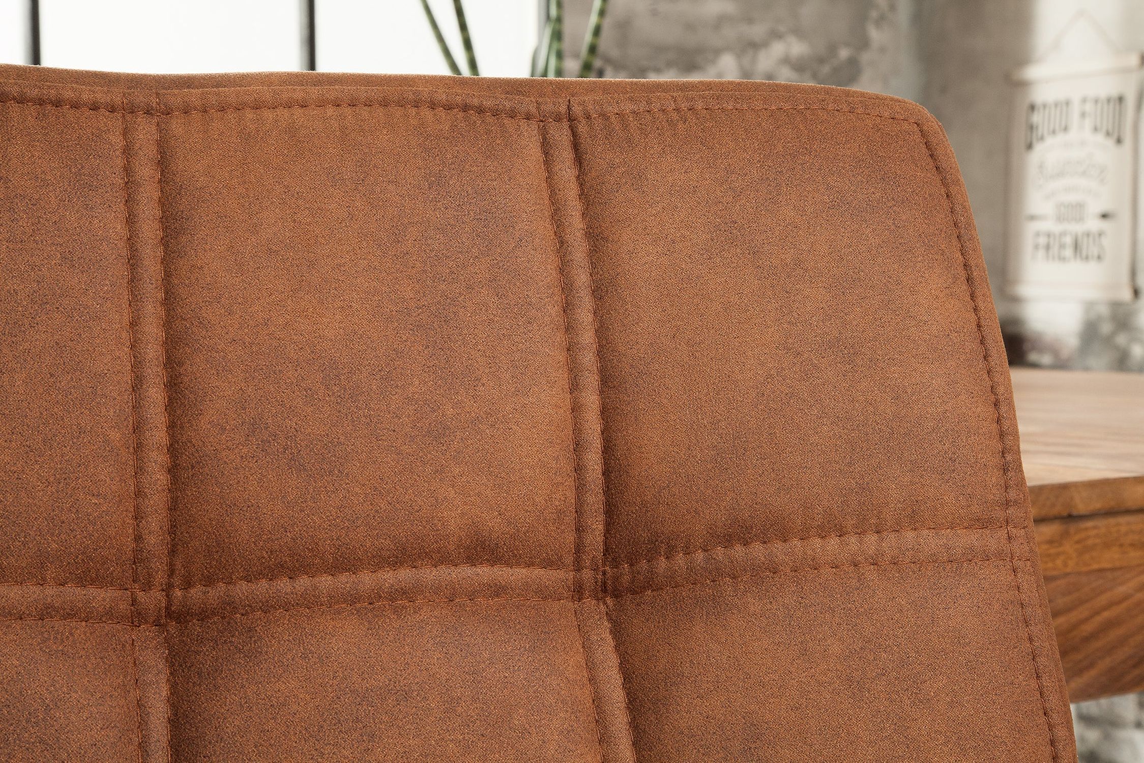 Chaise à bascule Marron Noir Tissu Fer Moderne KENYA Kissen, Dekoration für Zuhause, Decke