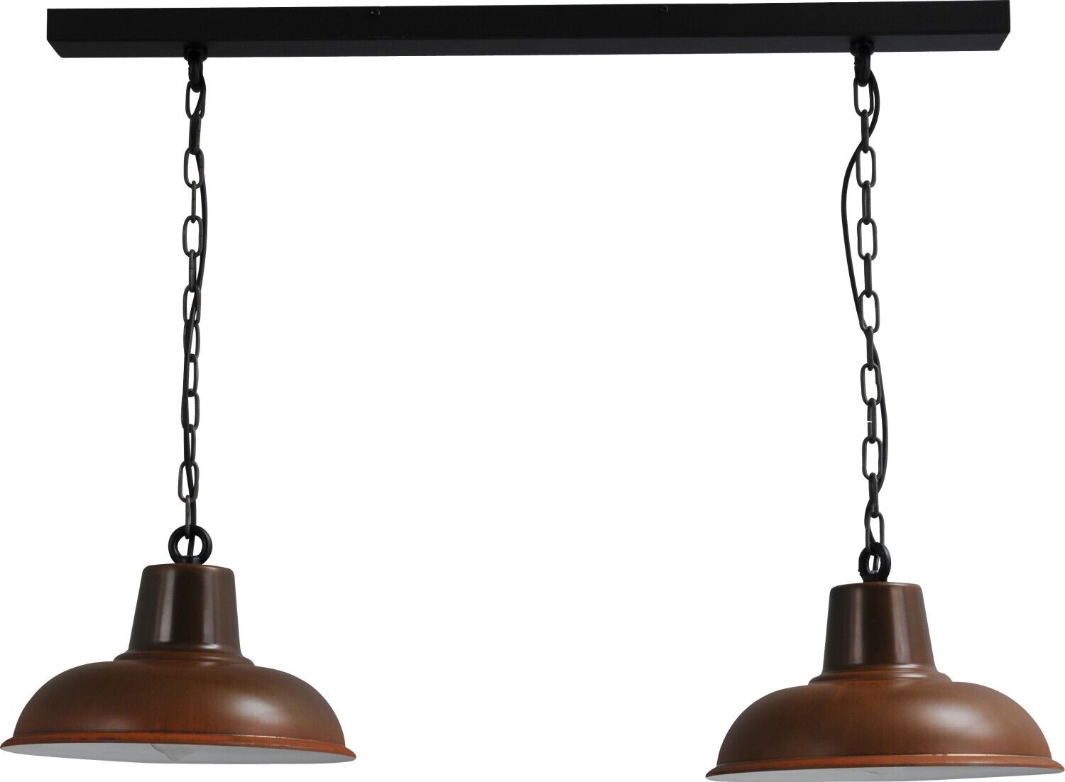 Suspension industrielle E27 en rouille brune