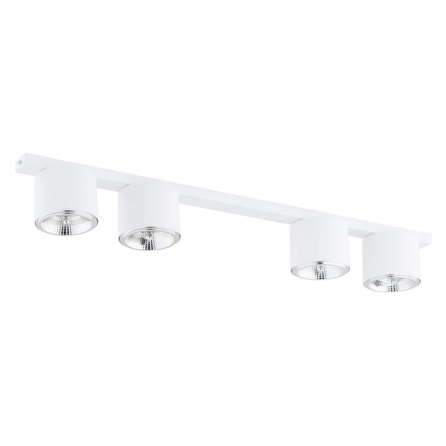 Plafonnier en métal blanc 90 cm de long 4-flamme GU10 AR111