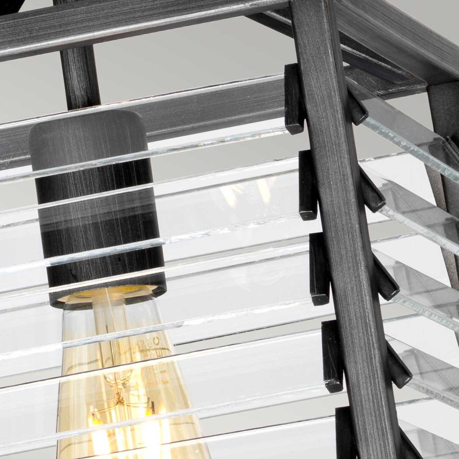 Lampe à suspendre métal verre largeur 25 cm H : max. 200,3 cm E27