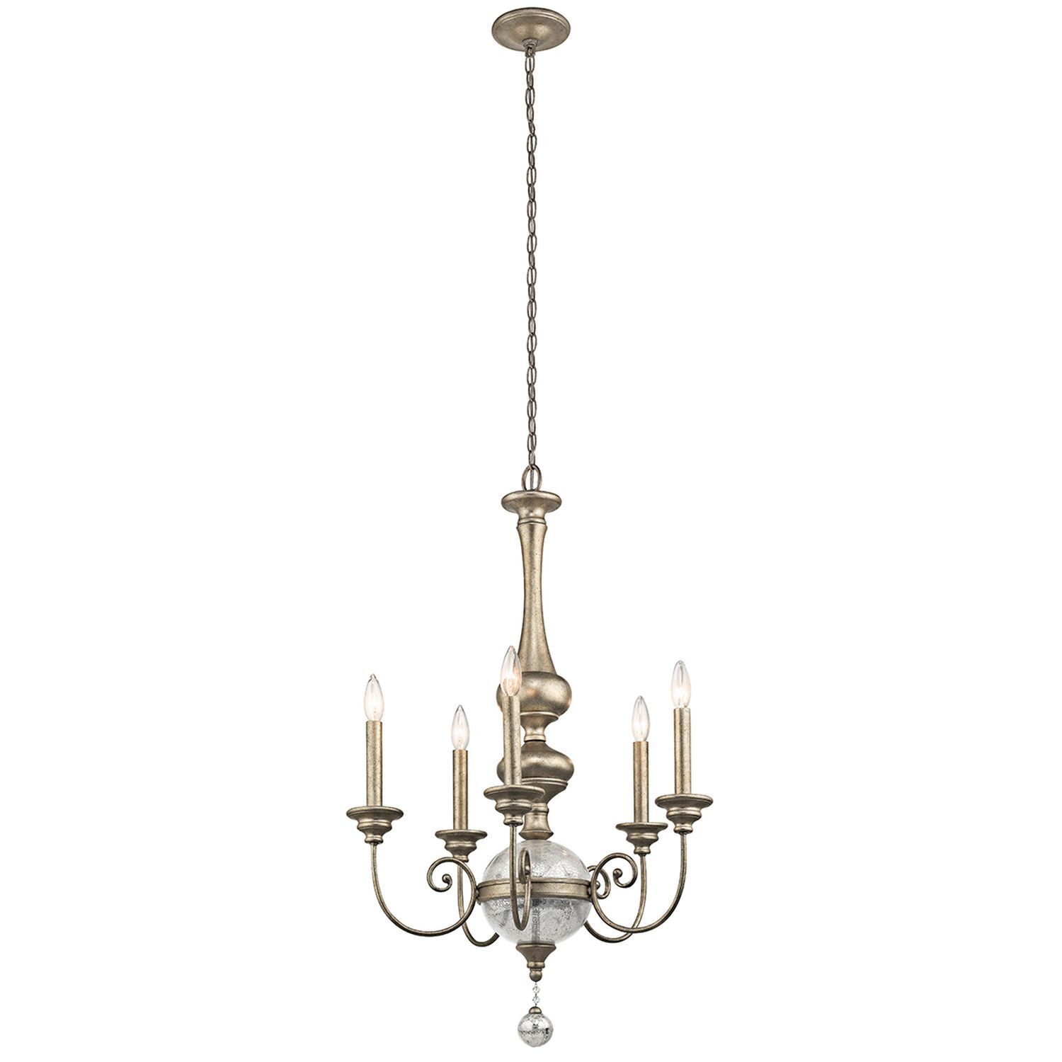 Lustre CANDELA 13 en argent or 5xE14 Lampe