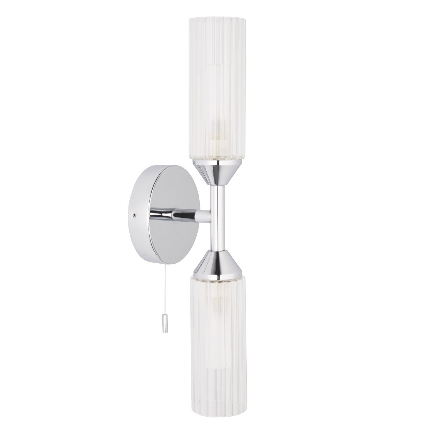 Applique salle de bain avec interrupteur IP44 chrome blanc 2x G9 Up Down