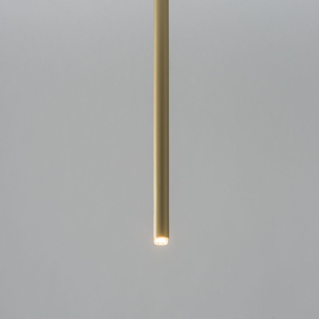 Petite lampe suspendue Or Cylindre Métal L:5 cm G9