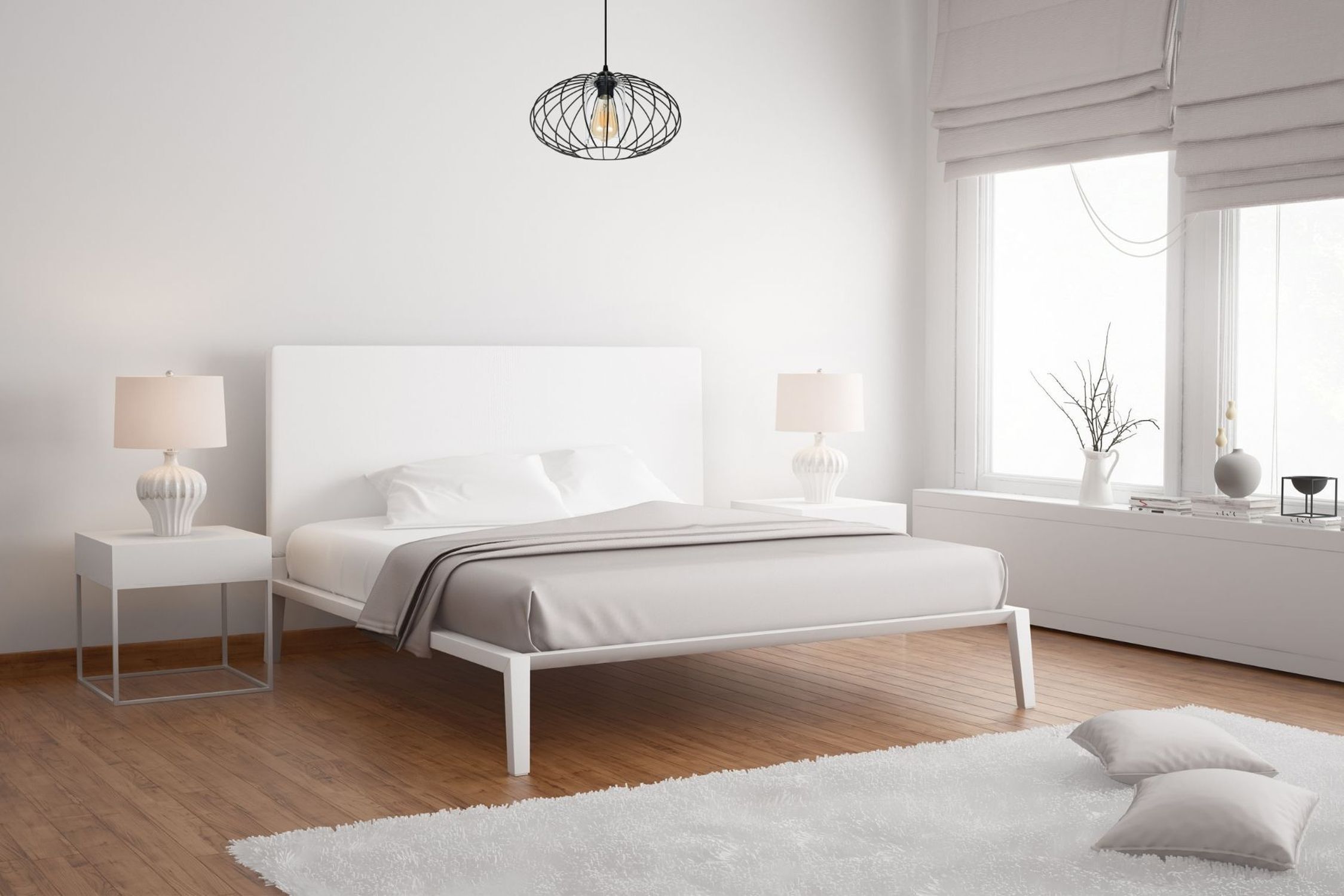 Suspension ronde noire métal Ø34 cm E27 Retro Dekoration für Zuhause, Innenarchitektur, Lampe, Mobiliar, Bett