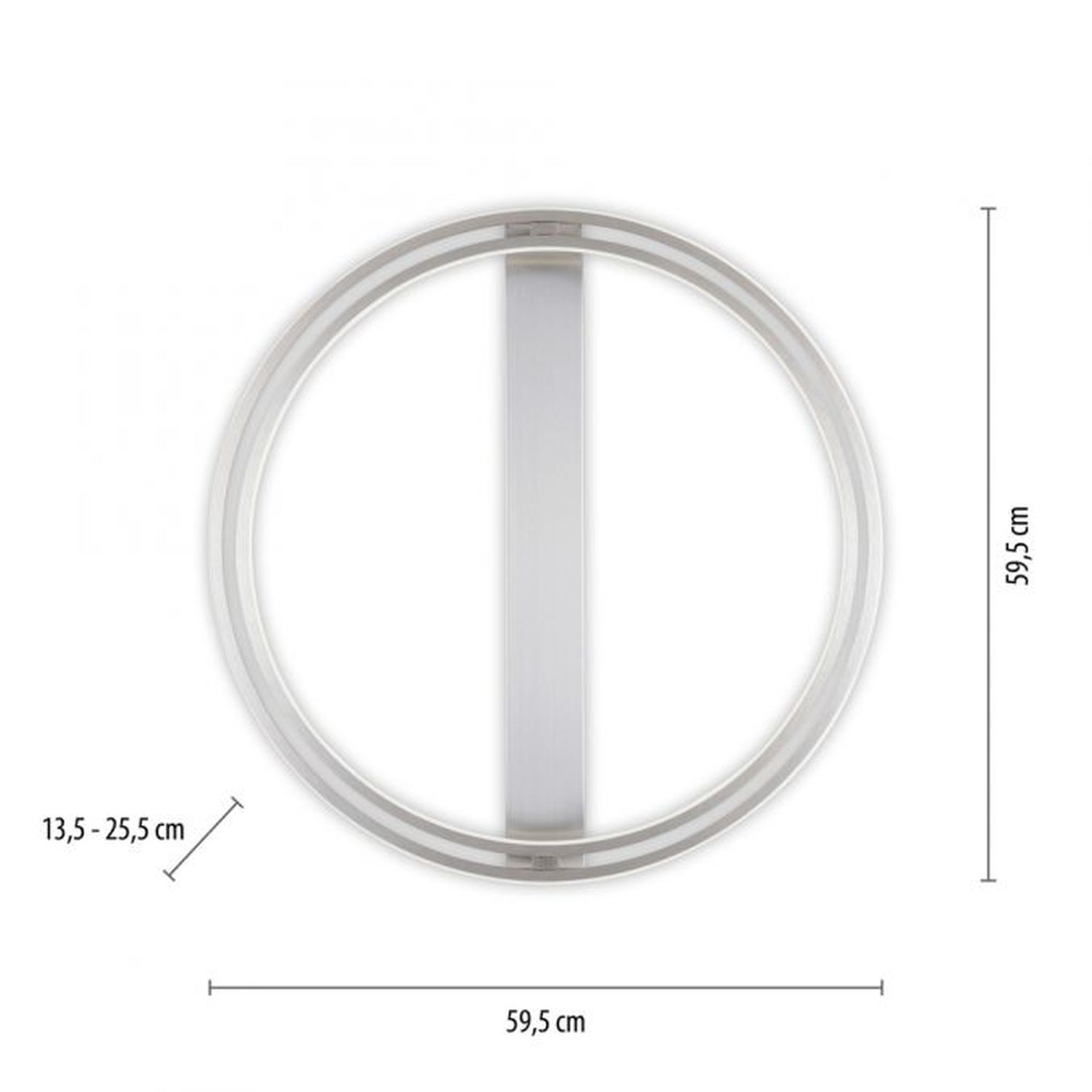 Plafonnier LED à intensité variable Métal Ø59 cm Télécommande Plafonnier LED à intensité variable Métal Ø59 cm Télécommande