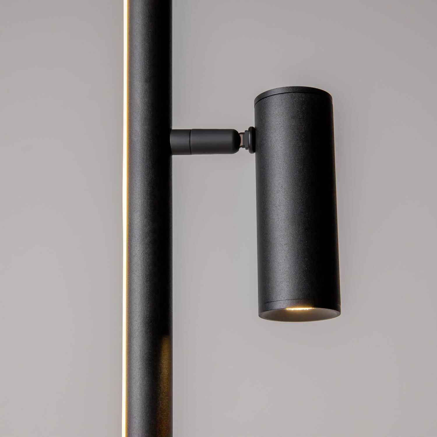 LED Stehlampe dimmbar Schwarz 155 cm 3000 K flexibel Wandleuchte, Stehlampe, Schwarz, Metall, LED-Beleuchtung