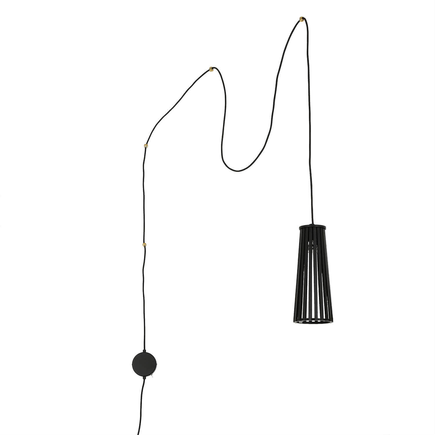 Hängelampe, Pendelleuchte, Schwarz, Kegelformen, Lichtquelle
