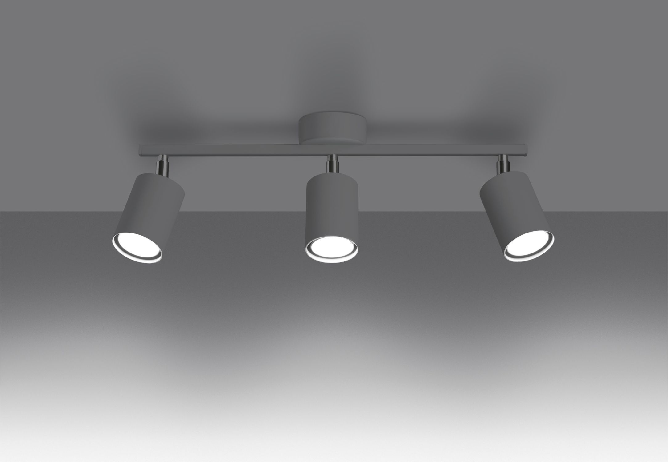 Spot de plafond GU10 3 flammes blanc métal orientable