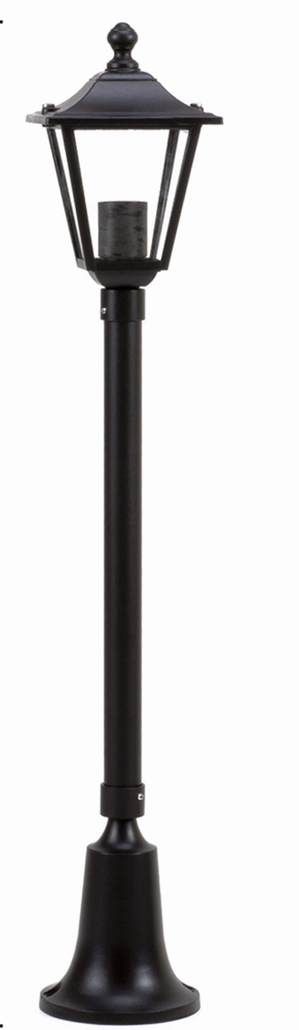 Lampe de chemin rustique noir IP44 72cm E27 aluminium