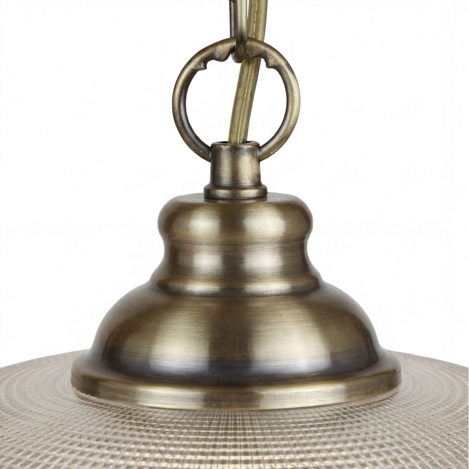 Lampenfassung, Hangelampe, Metall, Bronze, Kreisring