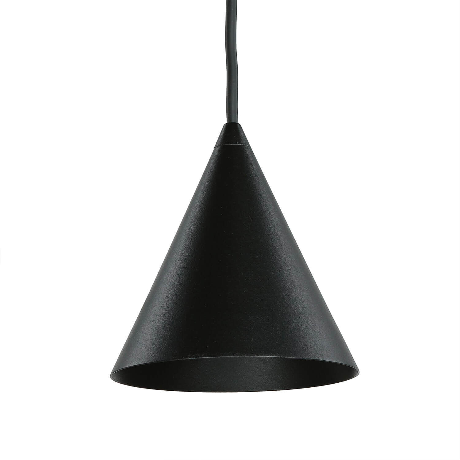 Runde Pendelleuchte Schwarz Ø11 cm GU10 Metall Modern Lampe, Lampenschirm