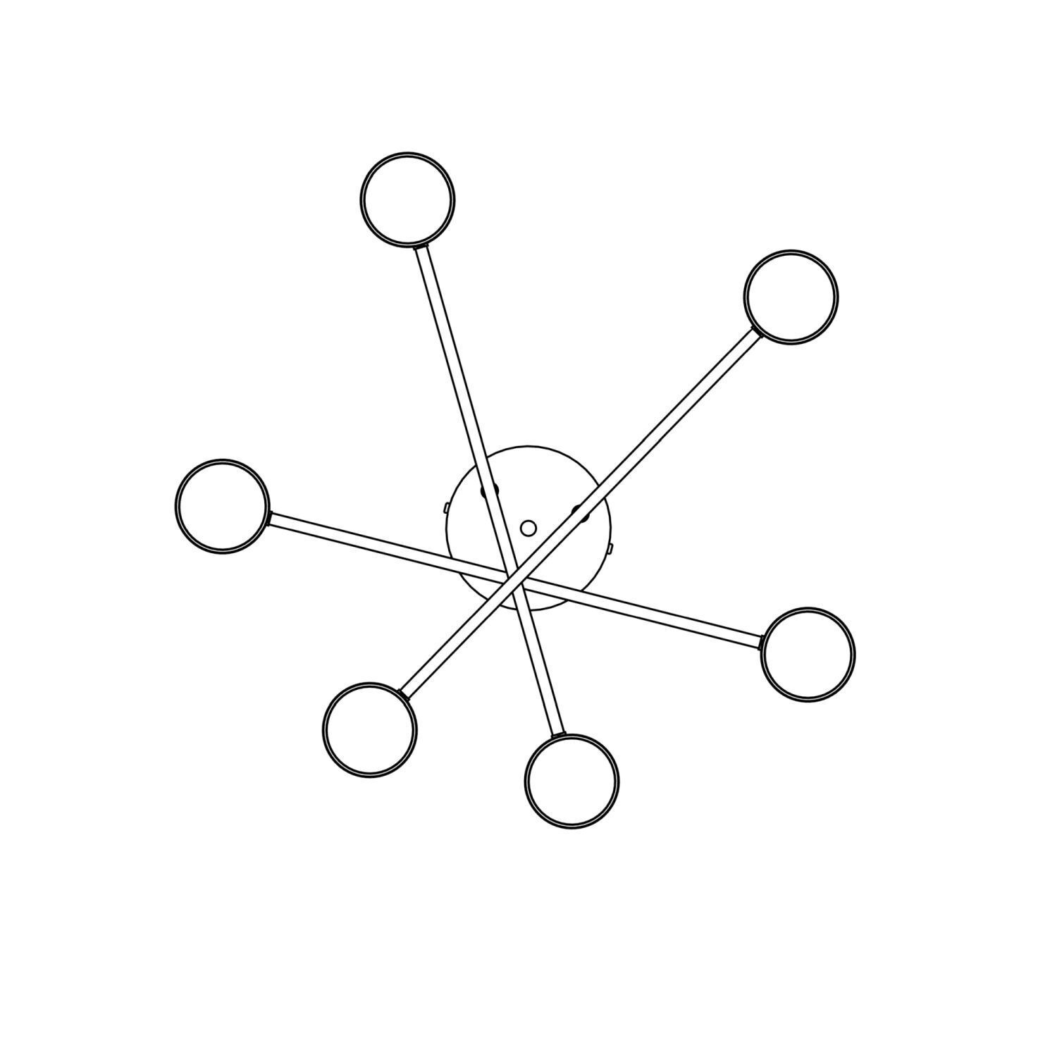 Plafonnier noir métal accentué GX53 L:60 cm Plafonnier noir métal accentué GX53 L:60 cm