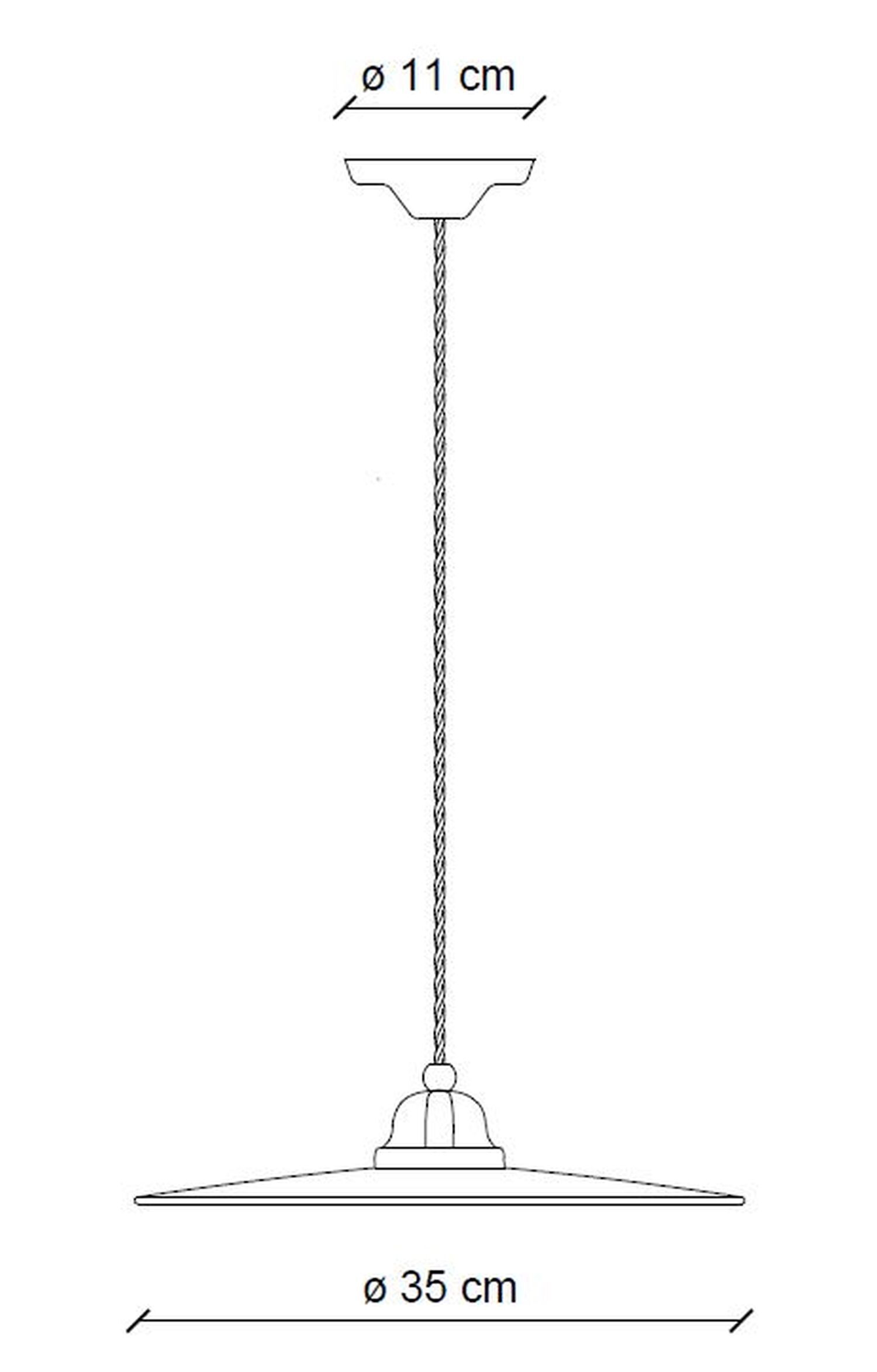 Suspension métal céramique E27 ronde D : 35 cm SANDRA Suspension métal céramique E27 ronde D : 35 cm SANDRA