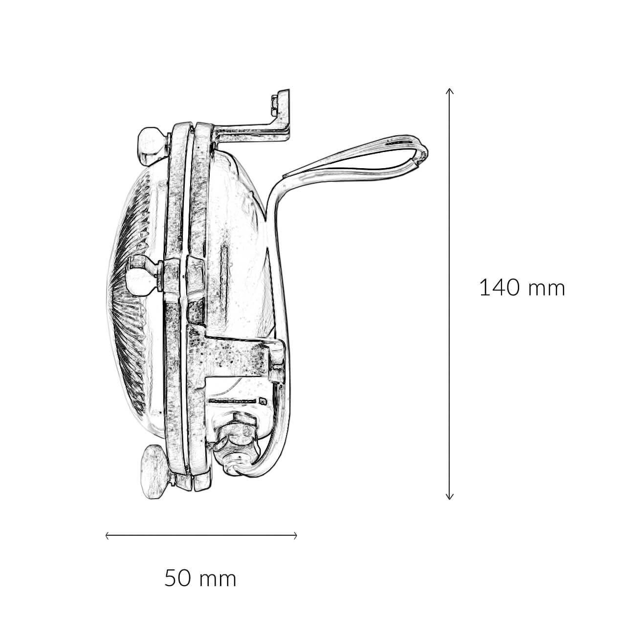 Lampe d'extérieur hublot G9 Ø 14 cm laiton verre