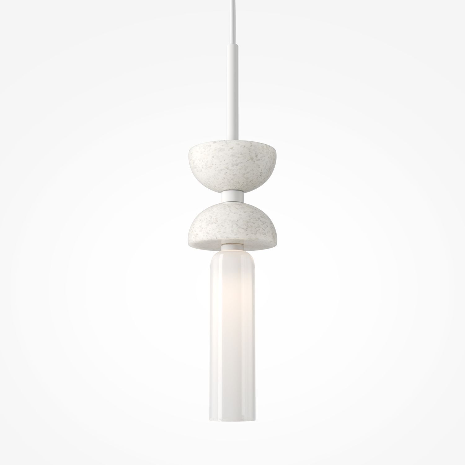 Lampe à suspendre métal verre G9 D : 10 cm rond Moderne MARIA