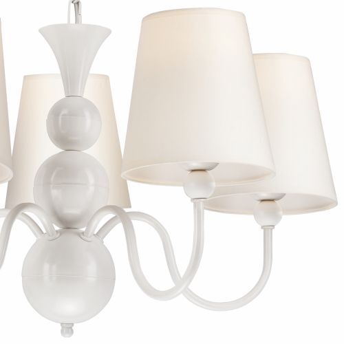 Lustre MADISYN Blanc Tissu 5-flmg Salle à manger