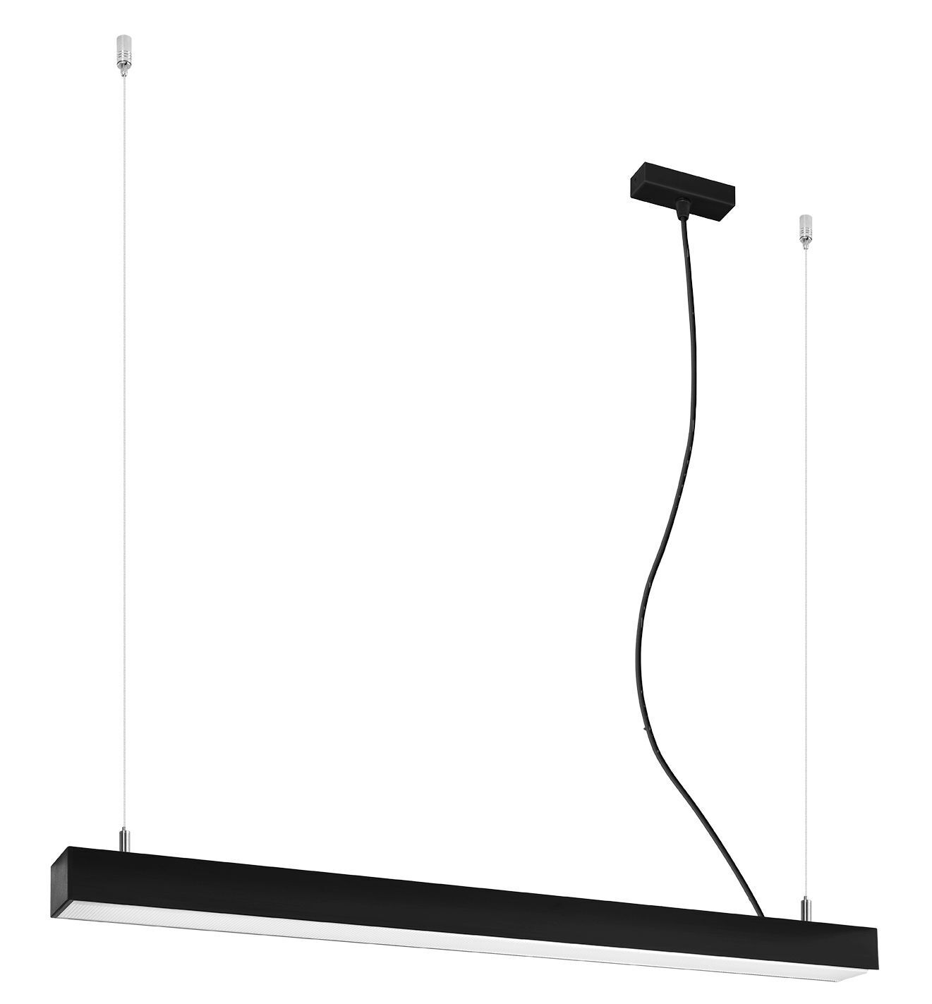 Lampe à LED suspendue table de salle à manger 90 cm de long 4000 K noir