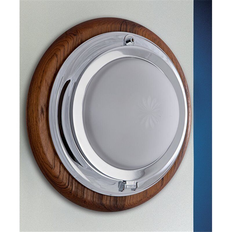 Applique LED laiton chromé ronde design maritime