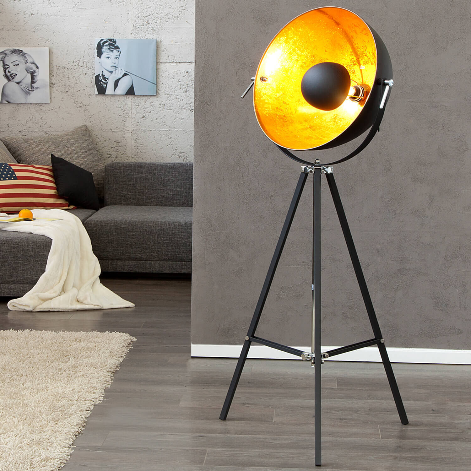 Lampe, Person, Stehlampe