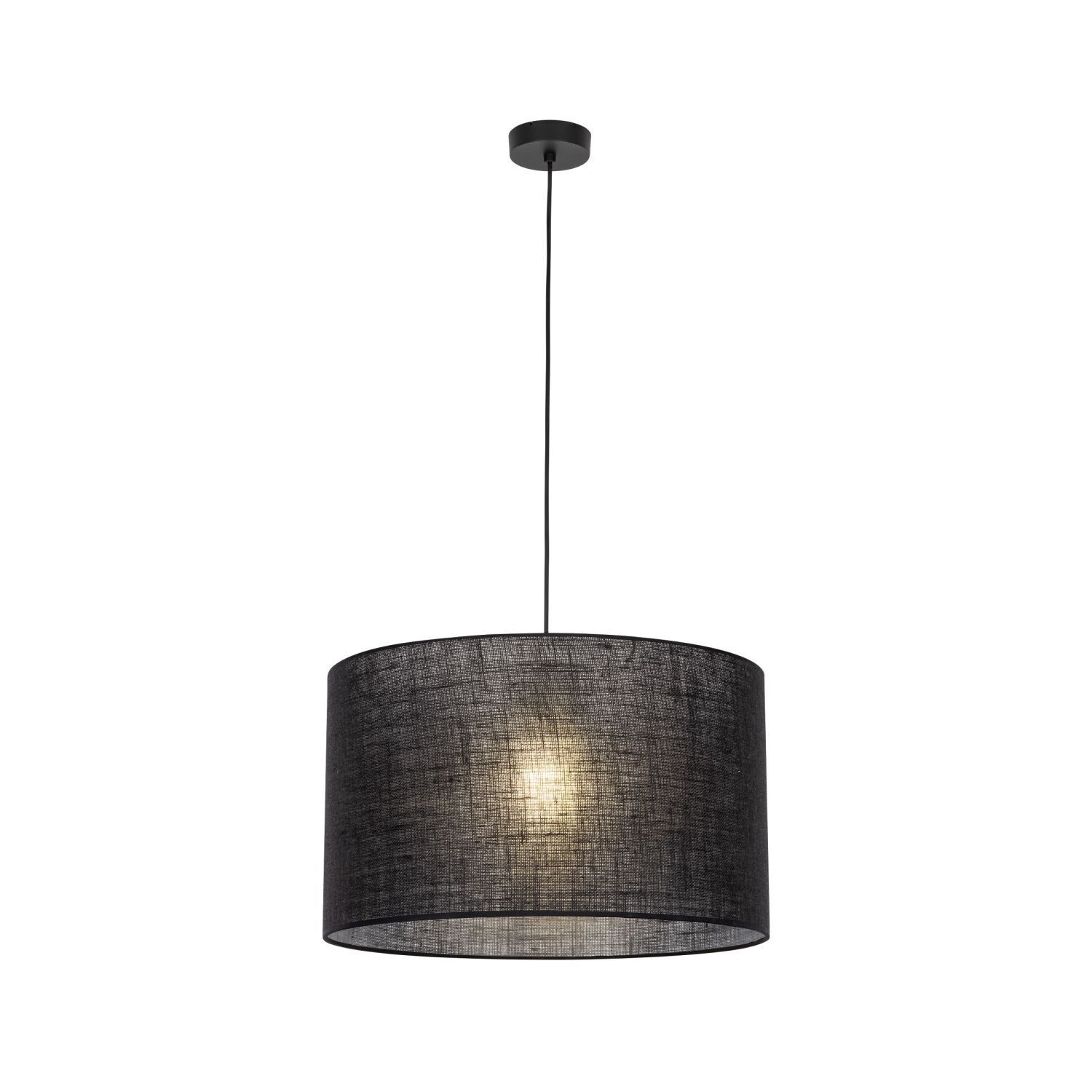 Lampe à suspendre Noir Ø 50 cm H : max. 180 cm E27 Tissu