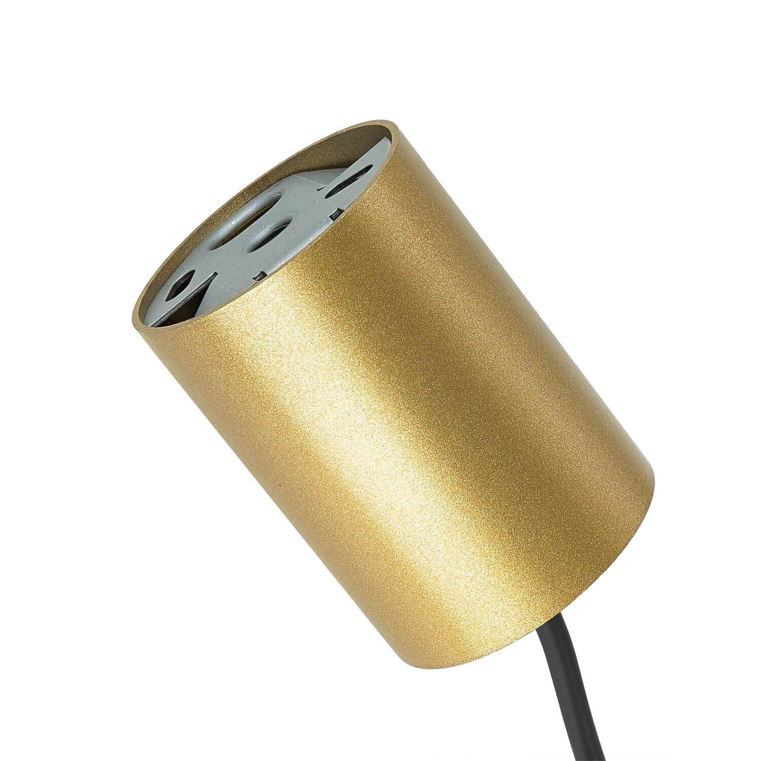 Lampe à suspendre en métal Ø 2,5 cm en or mat étroit G9 Moderne