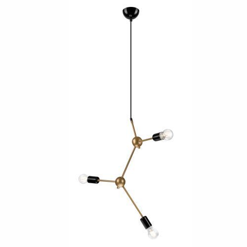 Lampe à suspendre en métal doré 3xE27 Lampe de salon