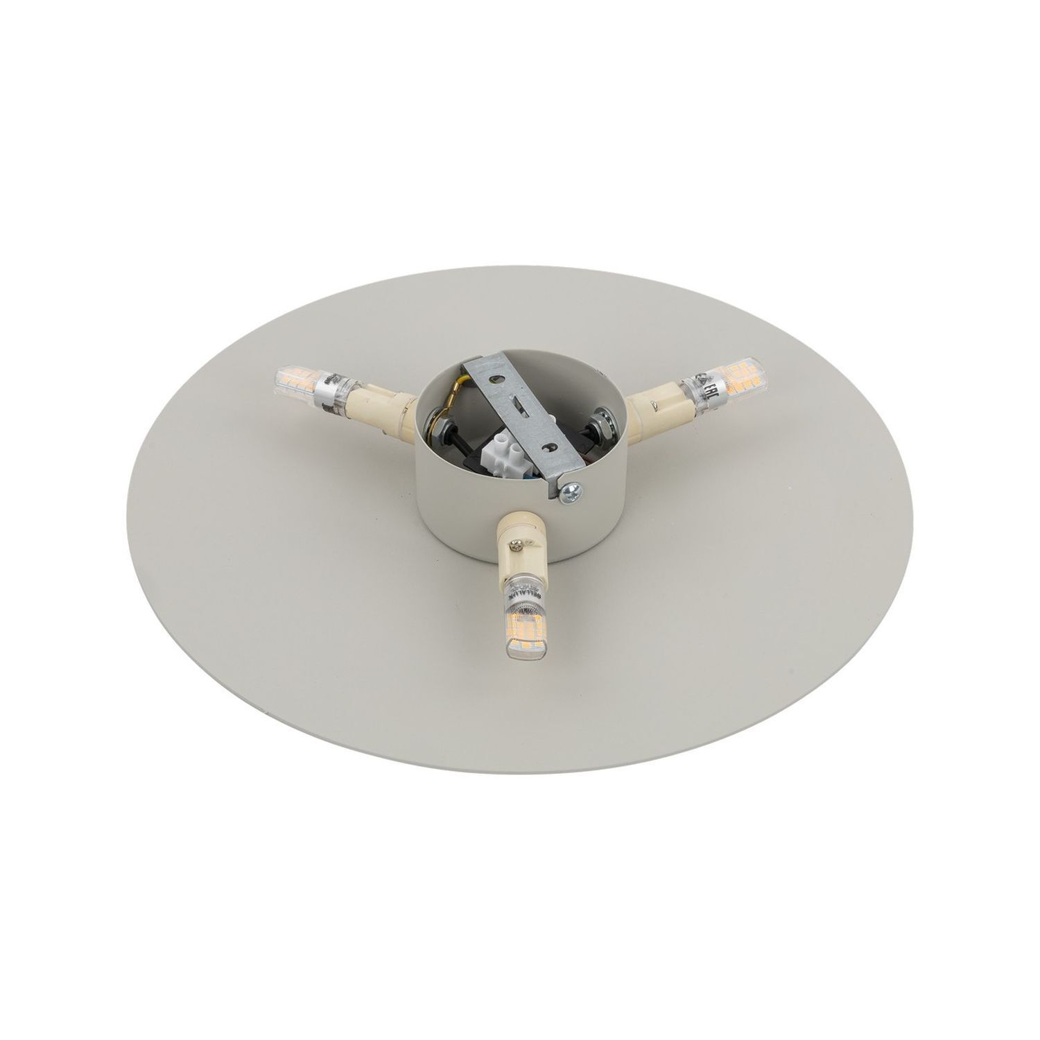 Applique ronde Ø 30 cm petite 3x G9 lumière indirecte beige