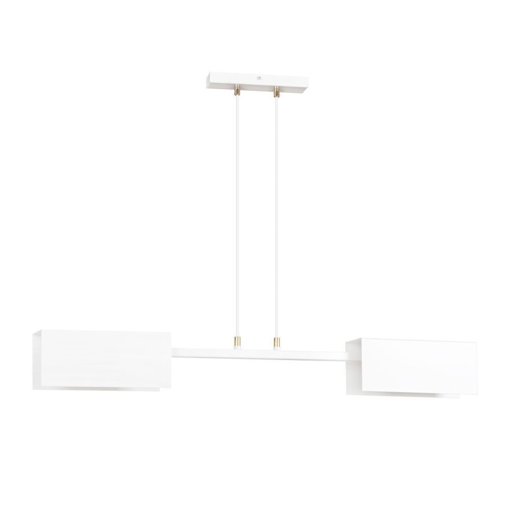 Suspension Métal Blanc Design Moderne 2x E27